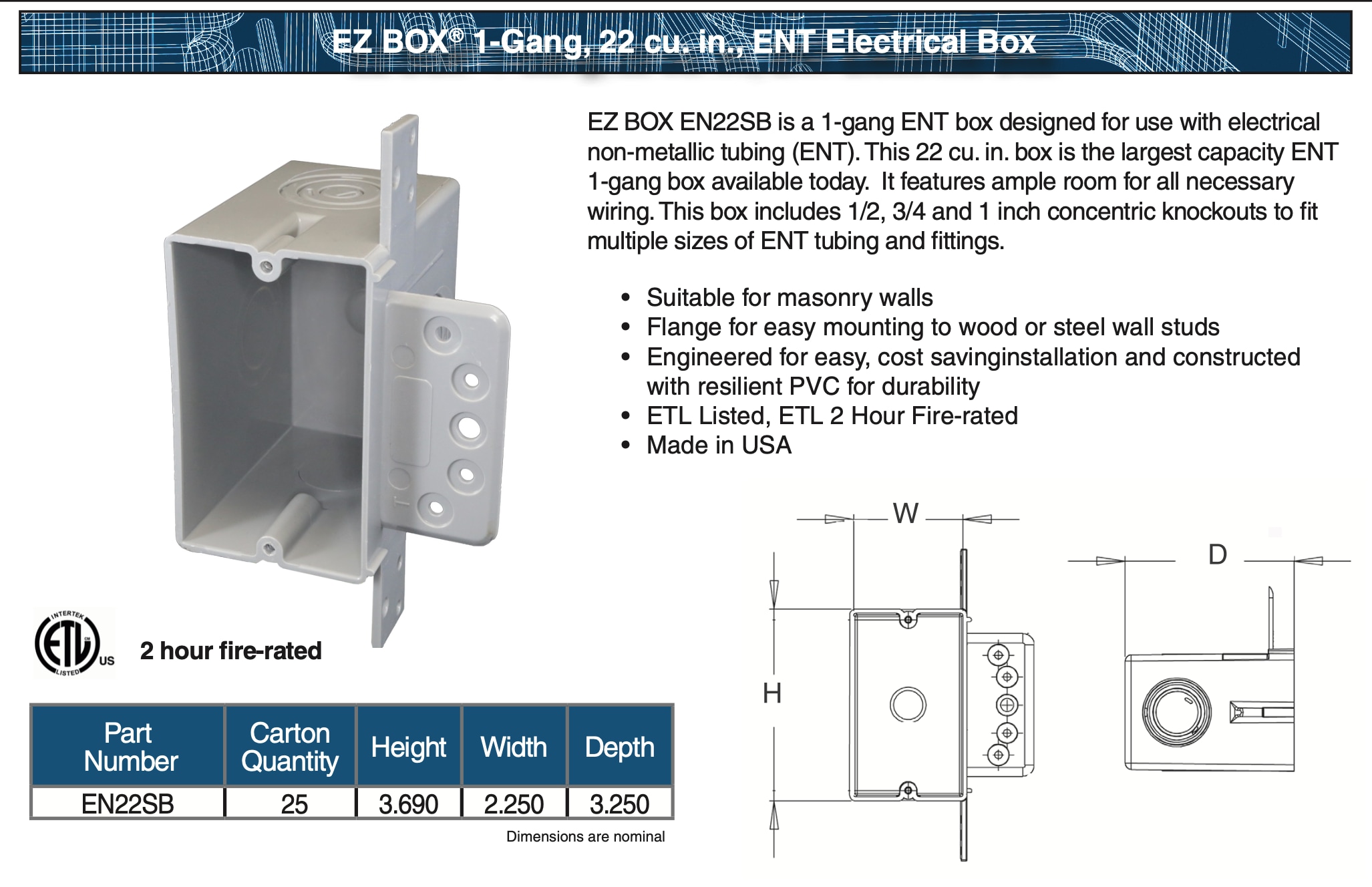 CANTEX LEN22SB Electrical-Box - View #2