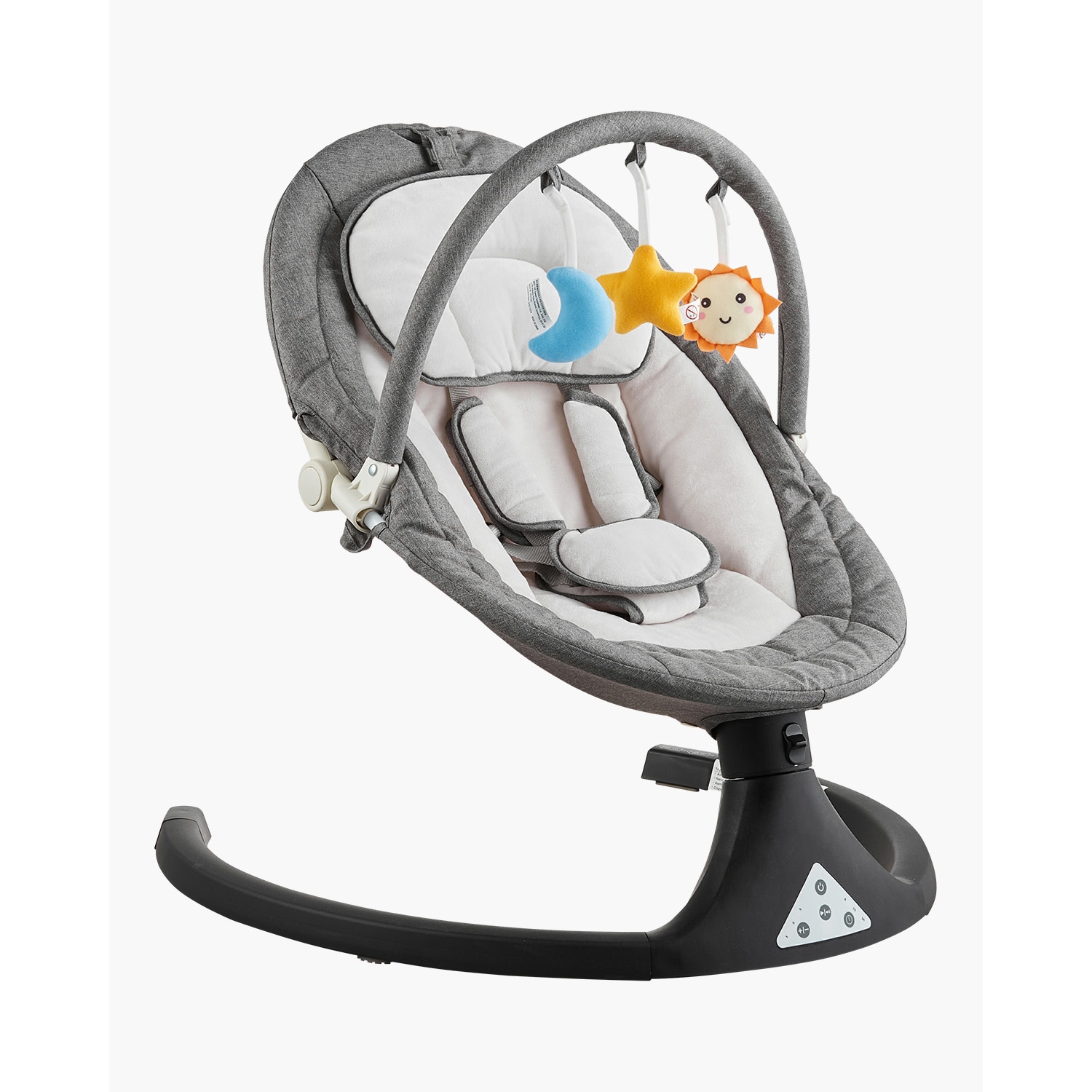 VEVOR SCYEQQQZCPVC06745V1 Baby Swing  5-Speed Baby Rocker with 3 Seat Position  Portable Infant Swing for Newborn with PVC Touch Panel  Remote Control  Bluetooth  10 Lullabies and Toy Bar for 0-9 Month/0-20 lbs Boys Girls