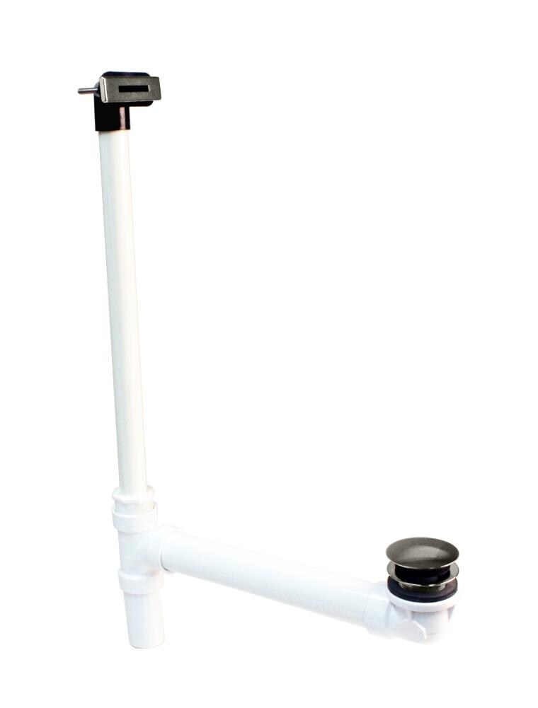 WESTBRASS 493244SLD-05 Bath Waste and Overflow Linear Low Profile, Ada Approved Tip-toe Drain, Sch. 40 PVC, 22" Make-up In Polished Nickel