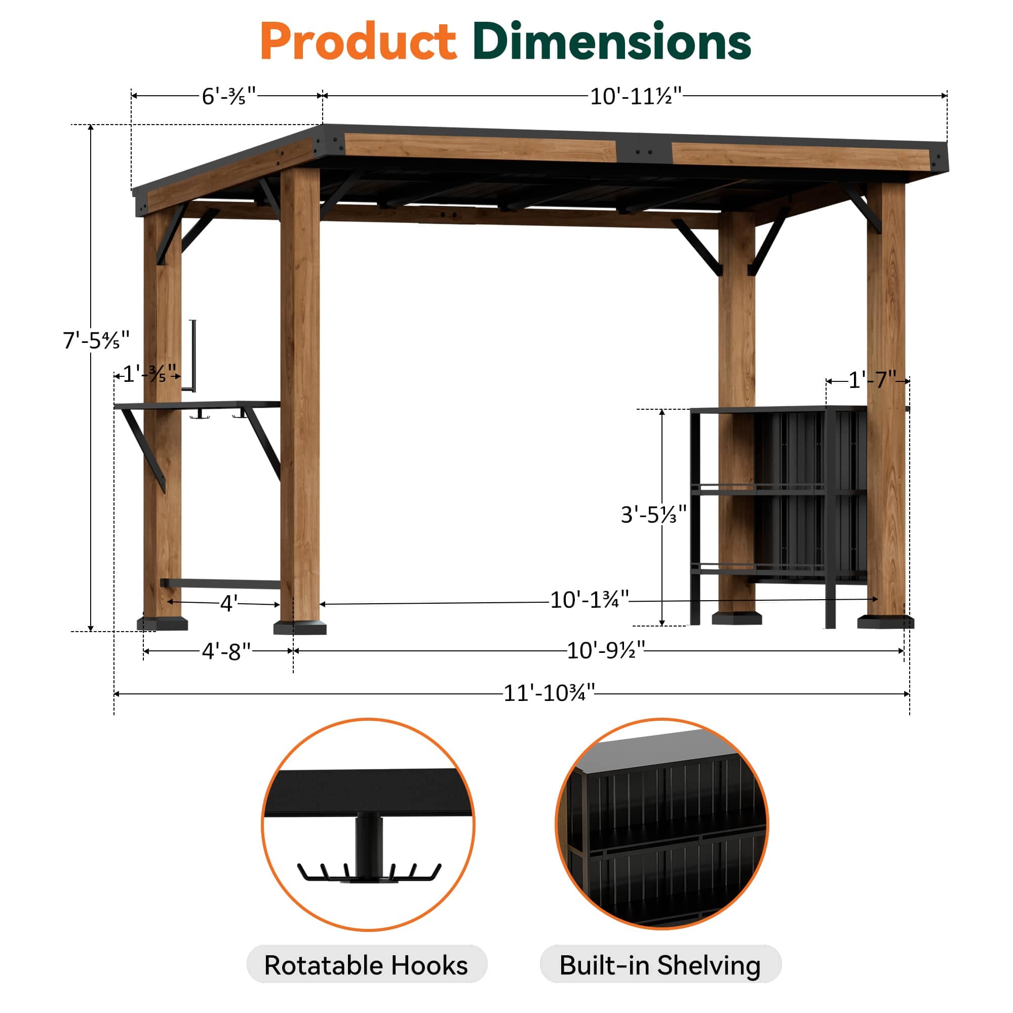 Modern Shade IG10600150C-N2 Wood-Resin-Gazebos - View #3