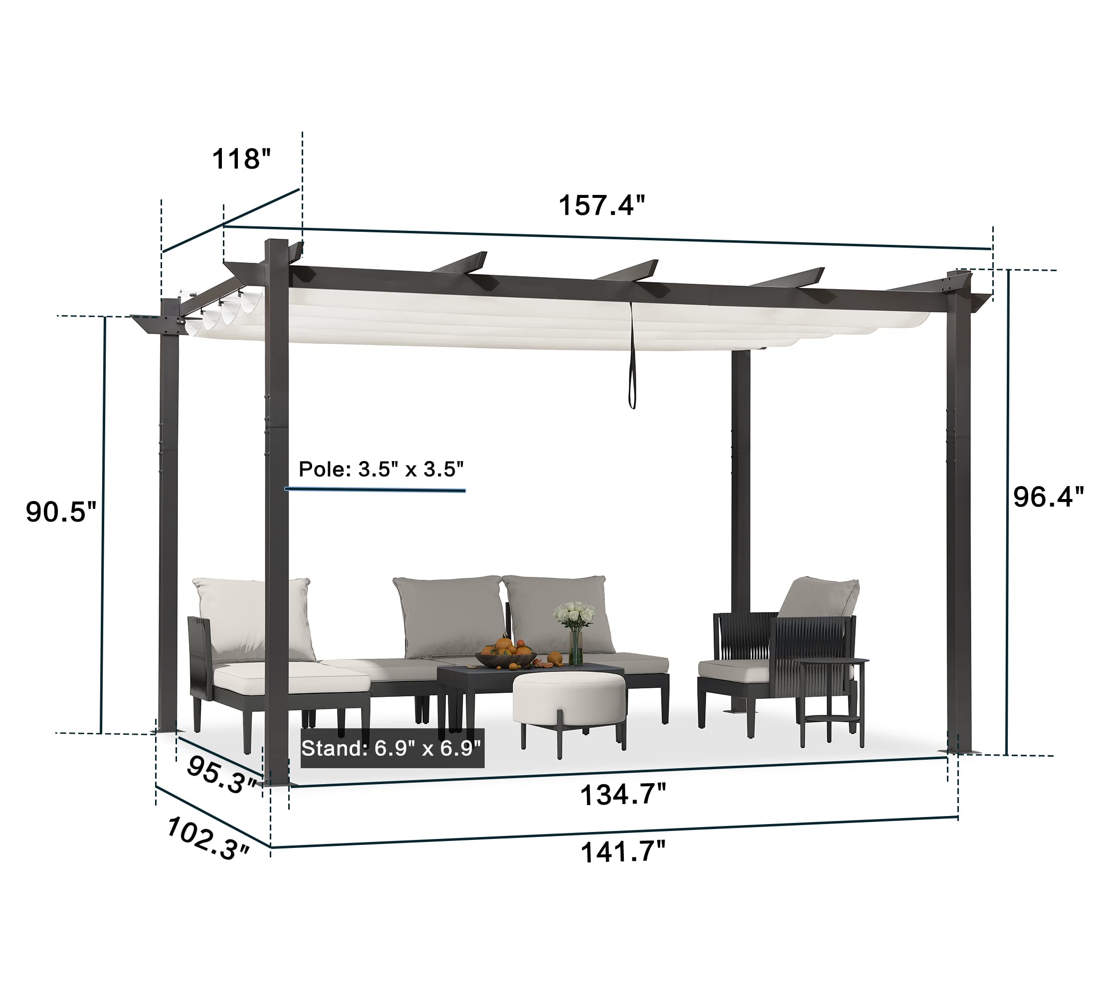 PURPLE LEAF LS05-PRG1013-WT Pergolas-2 - View #9
