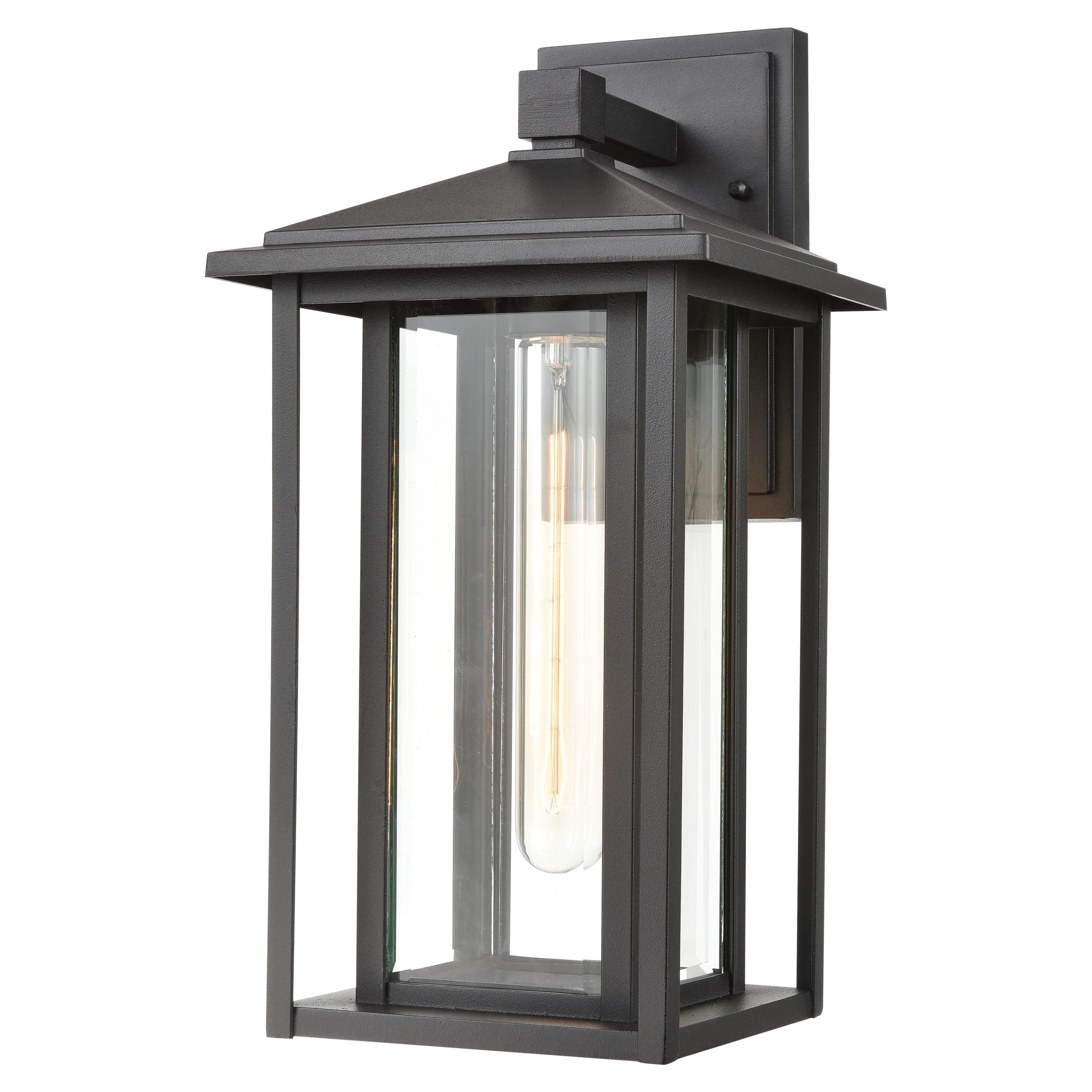 Westmore by ELK Lighting Chestnut 1-Light 15-in H Black Outdoor Wall ...