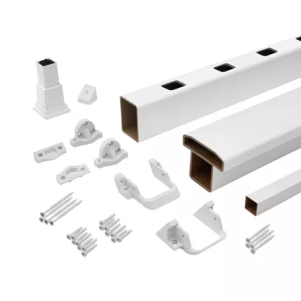 Trex WTSQ0836SSELTRK Select 8-ft x 36-in Classic White Composite Deck Stair Rail Kit