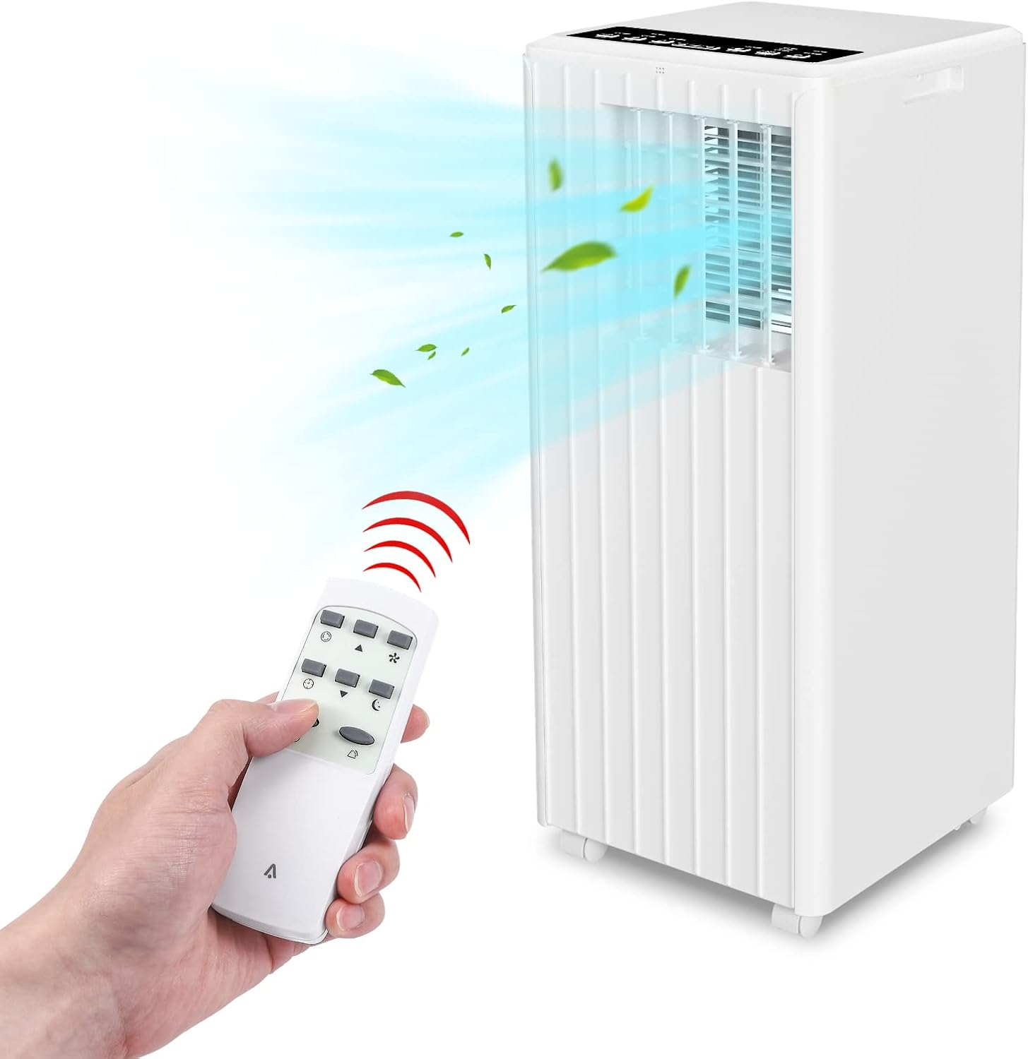 Idealhouse 8000 BTU Portable AC 3 in 1 Air Conditioner Cooler Dehumidifier Fan 45L Day Dehumidify White Compact Mobile AC for Room Indoor Use