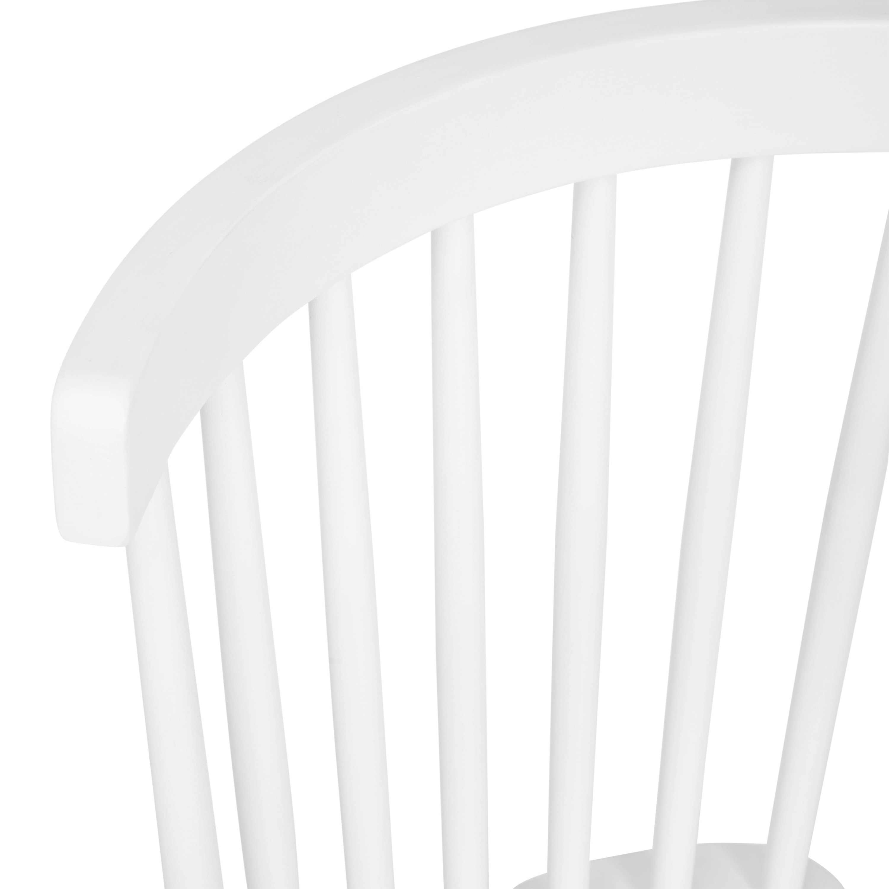 Elegant Windsor White Slat Wood Side Chair
