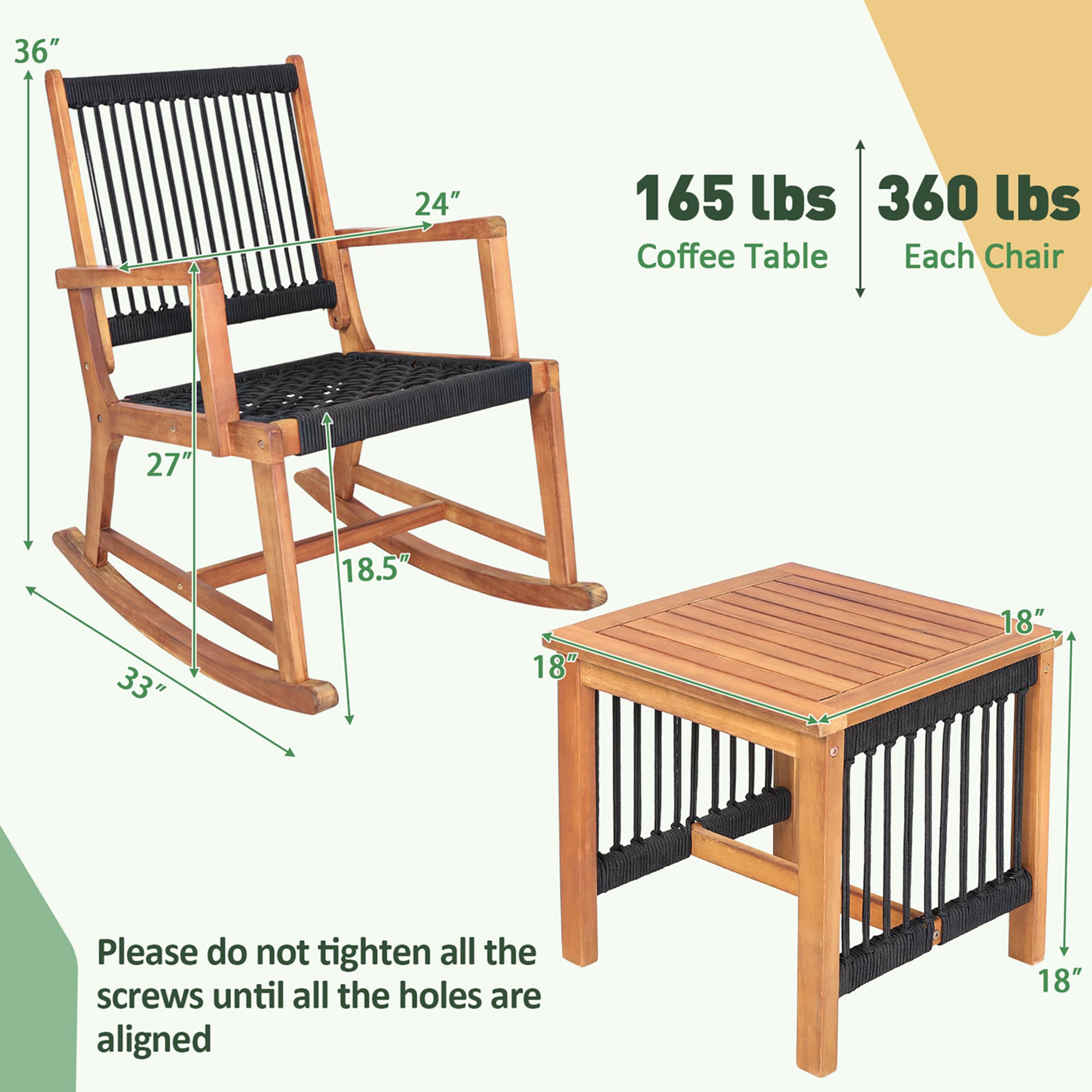 Costway HW70893 Patio-Conversation-Sets - View #2