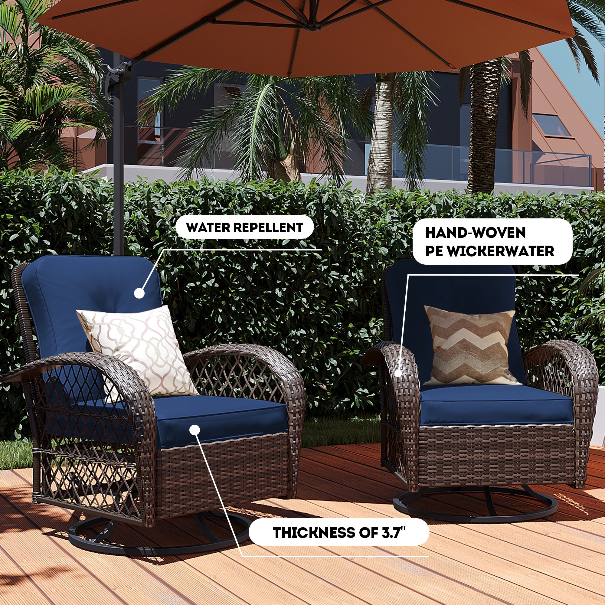 Patio Watcher LHY-B-NABLUE Patio-Conversation-Sets - View #5