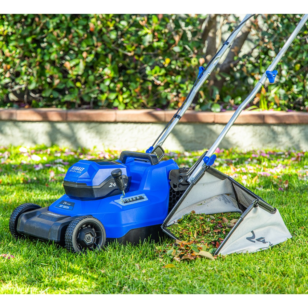 Kobalt 24-volt 16-in Cordless Push Lawn Mower Bagger Sold Separately ...