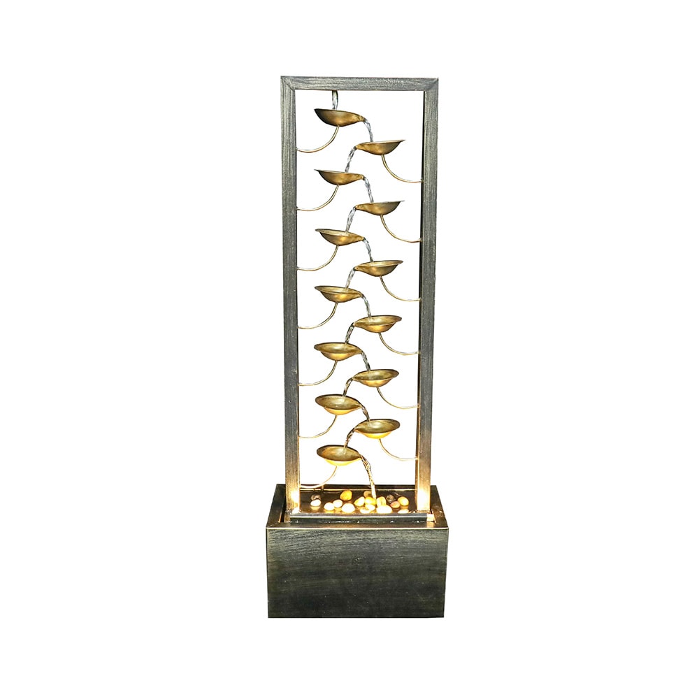 Watnature TQX-T21003 43.5-in H Metal Electric Powered Tiered Outdoor Fountain Pump Included