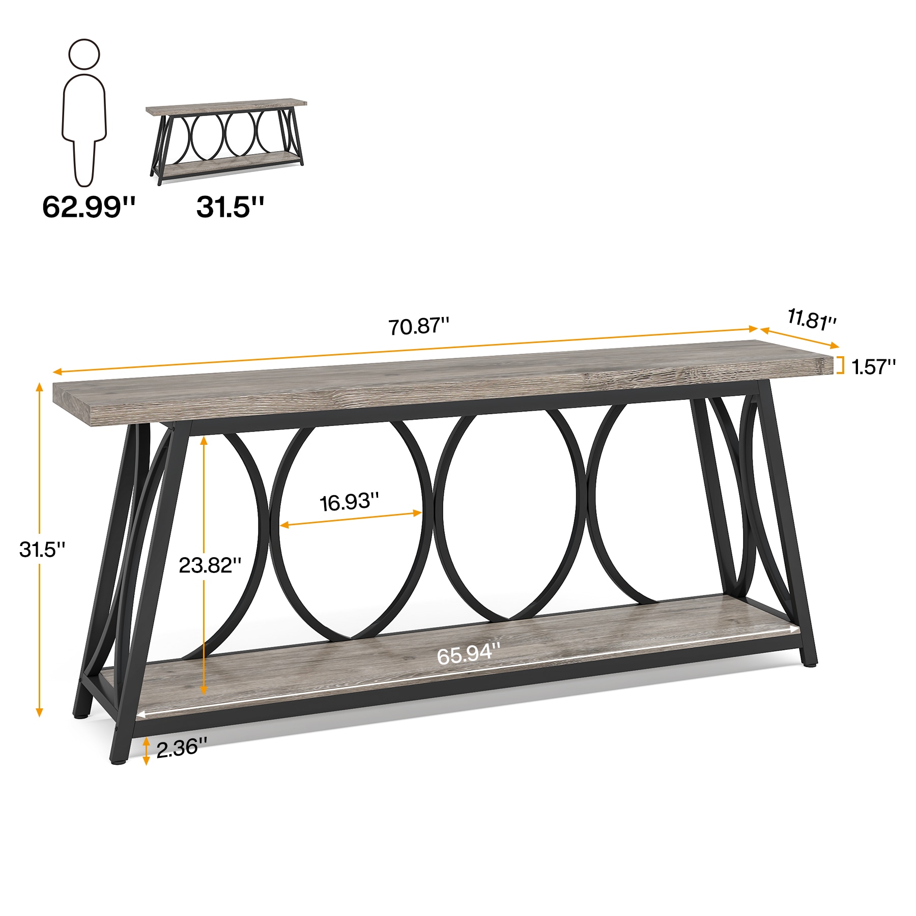 Tribesigns LWFD-F1922 Console-Sofa-Tables - View #5