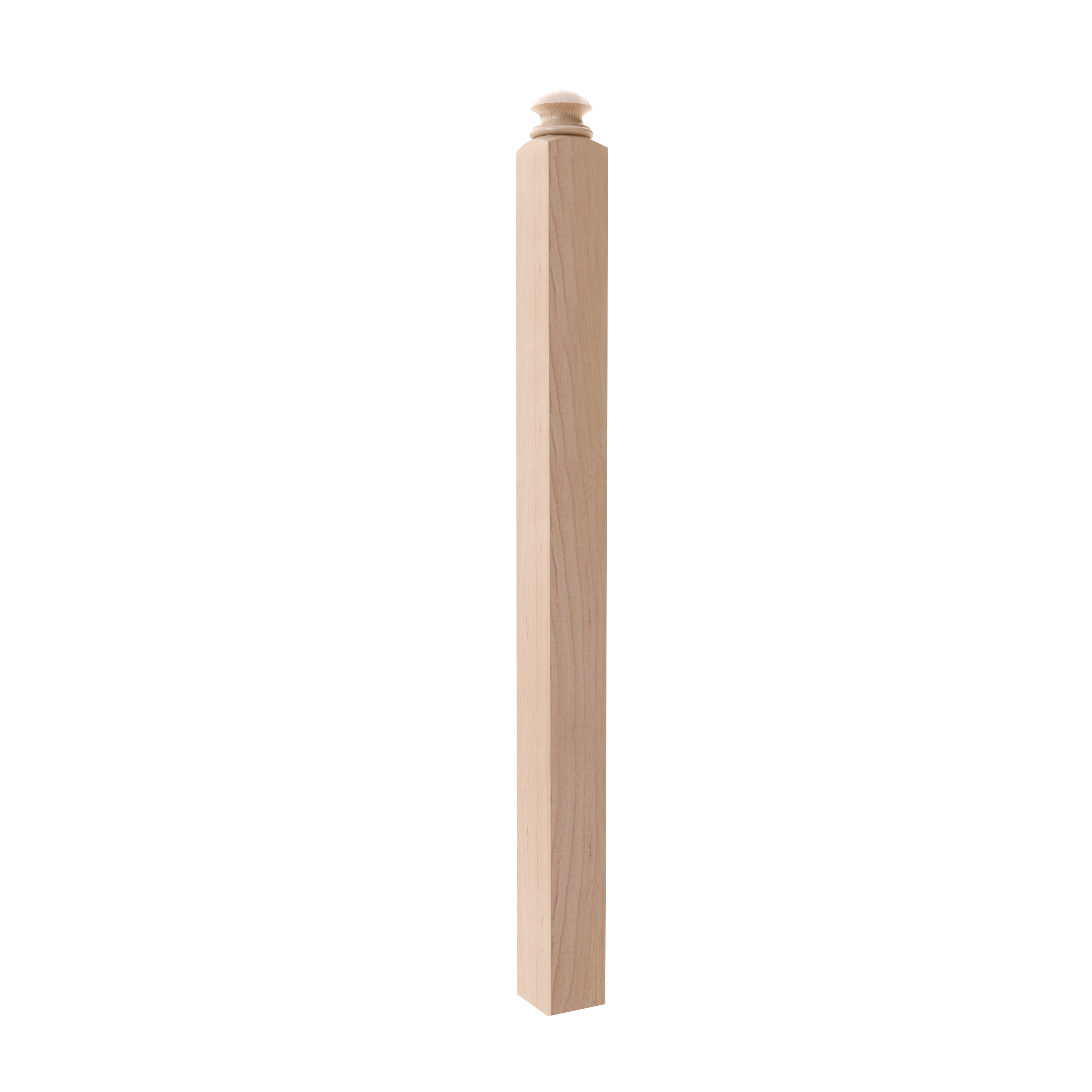Crown Heritage 4444004 Hampton 3.5-in x 48-in Unfinished Maple Universal Stair Newel Post