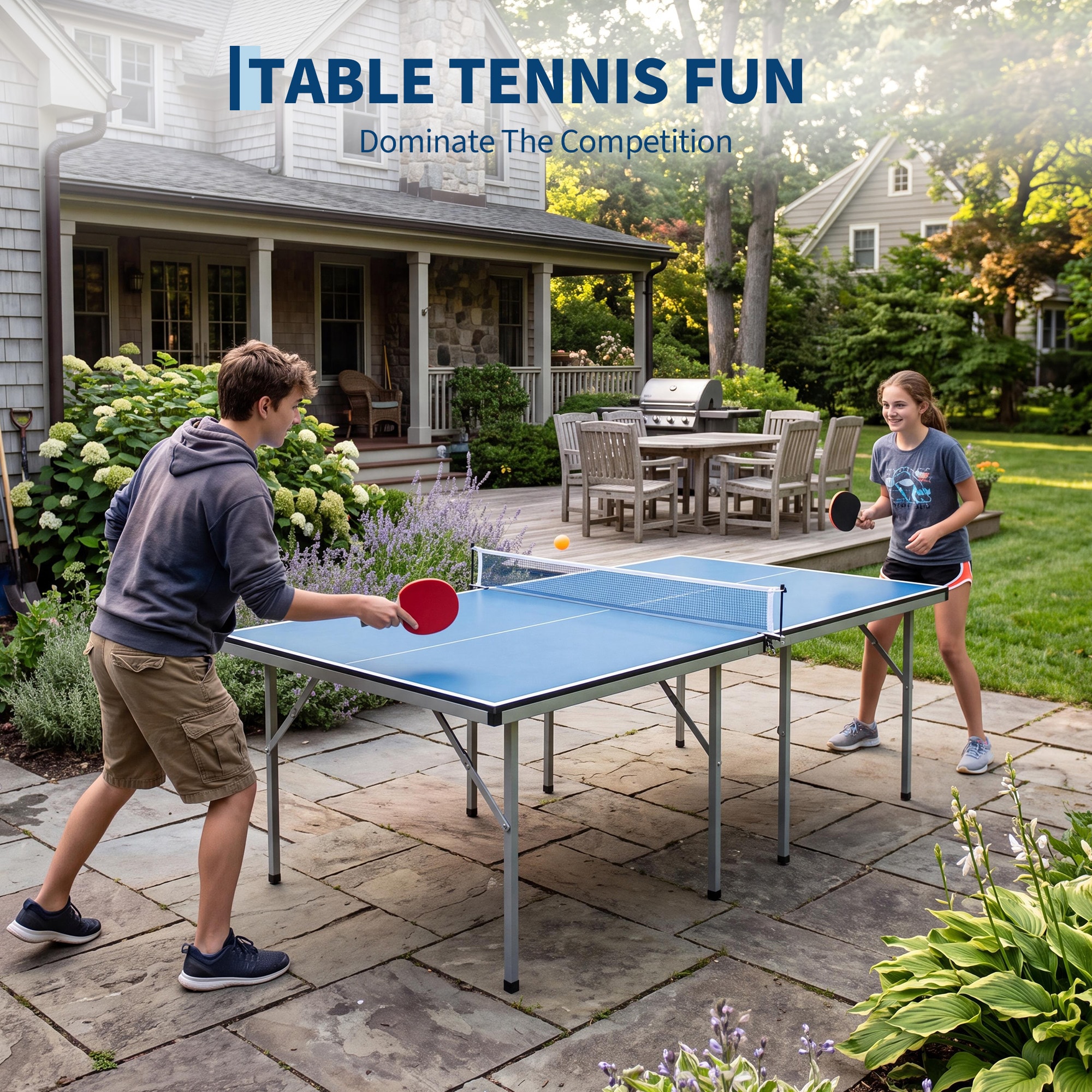 GarveeLife BKC-NPXJZARSQLW Ping-Pong-Table - View #2