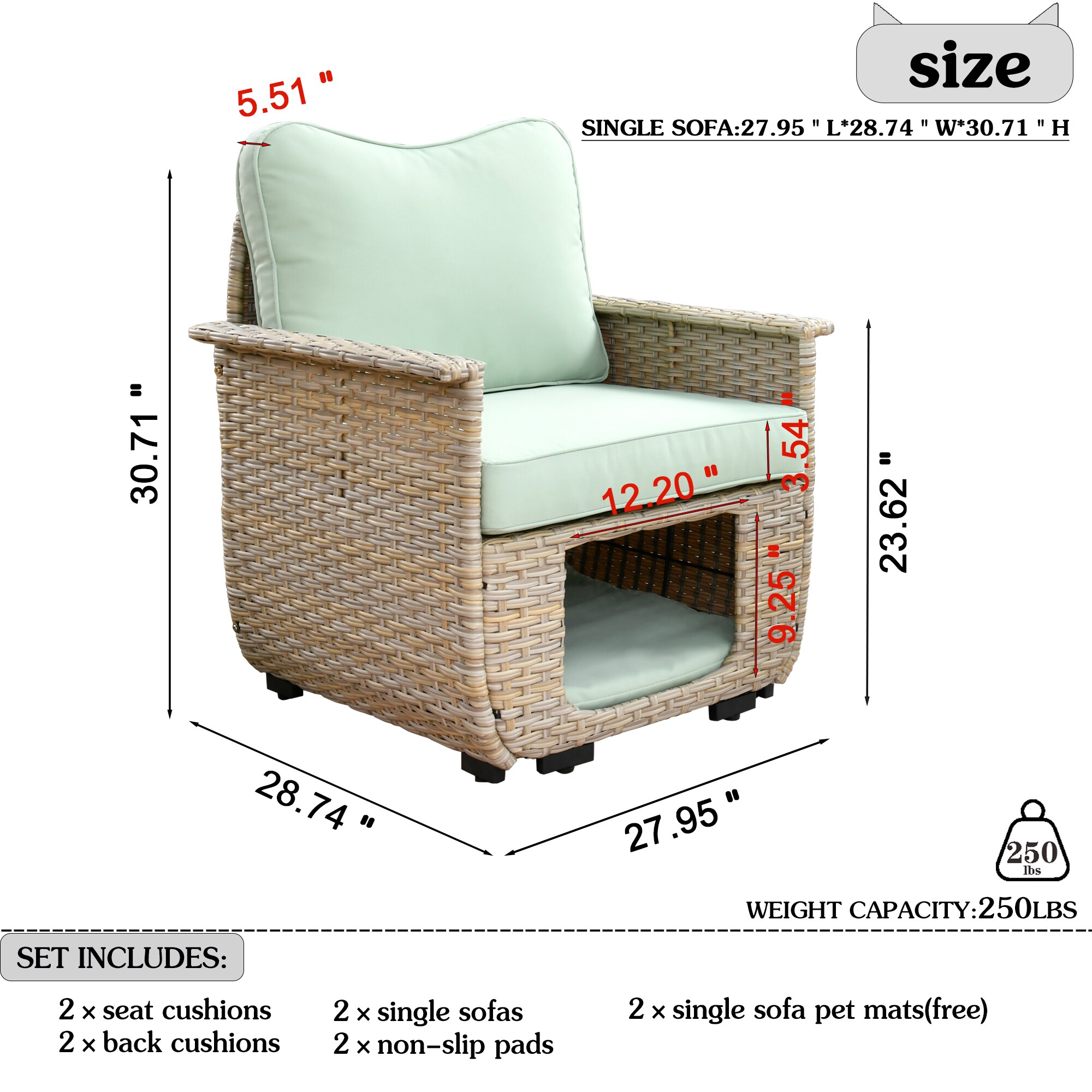 XIZZI XIMW9021 Patio-Chairs - View #3