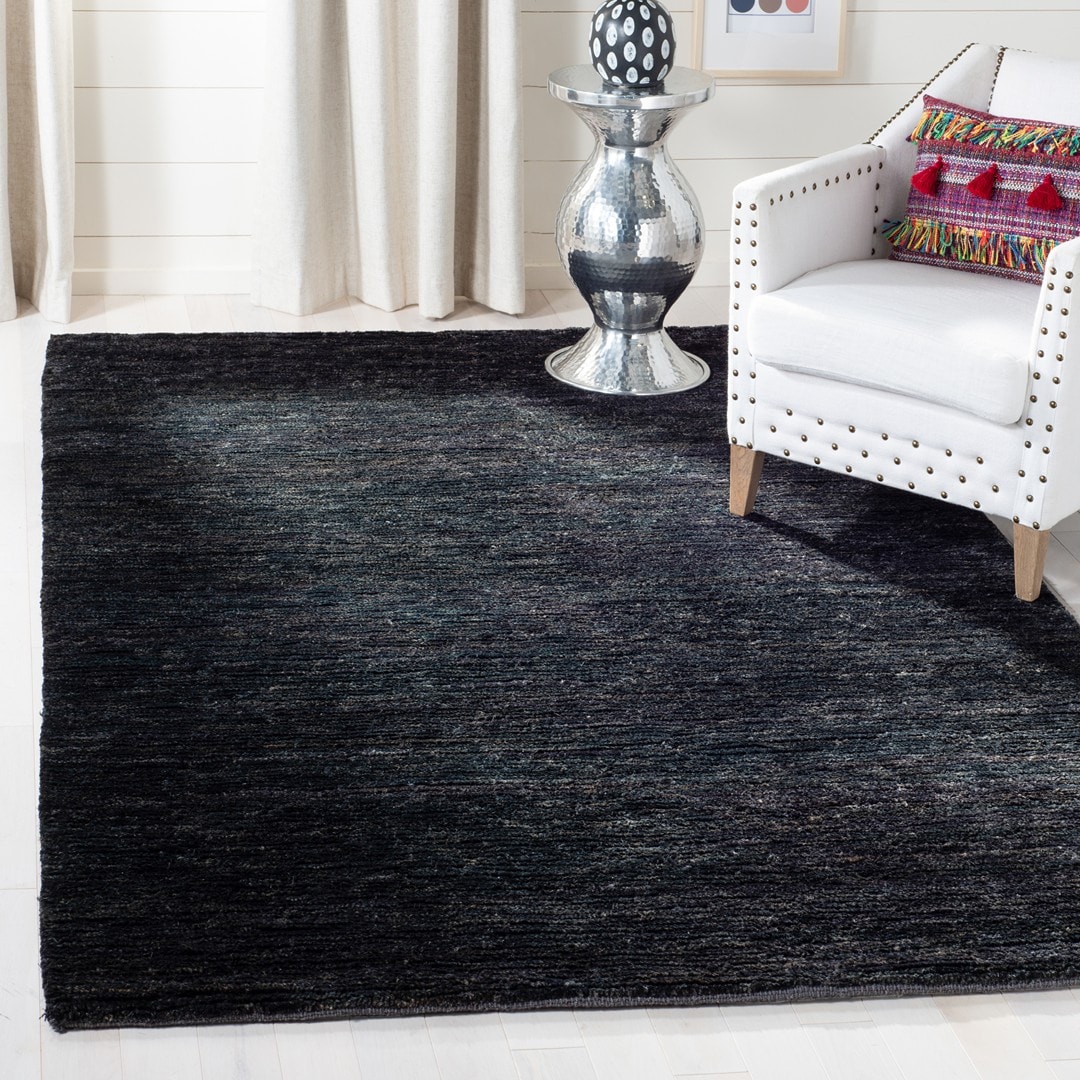  Boh211 Liquorice Shag/Flokati 4ft x 6ft Small Rectangle Rug