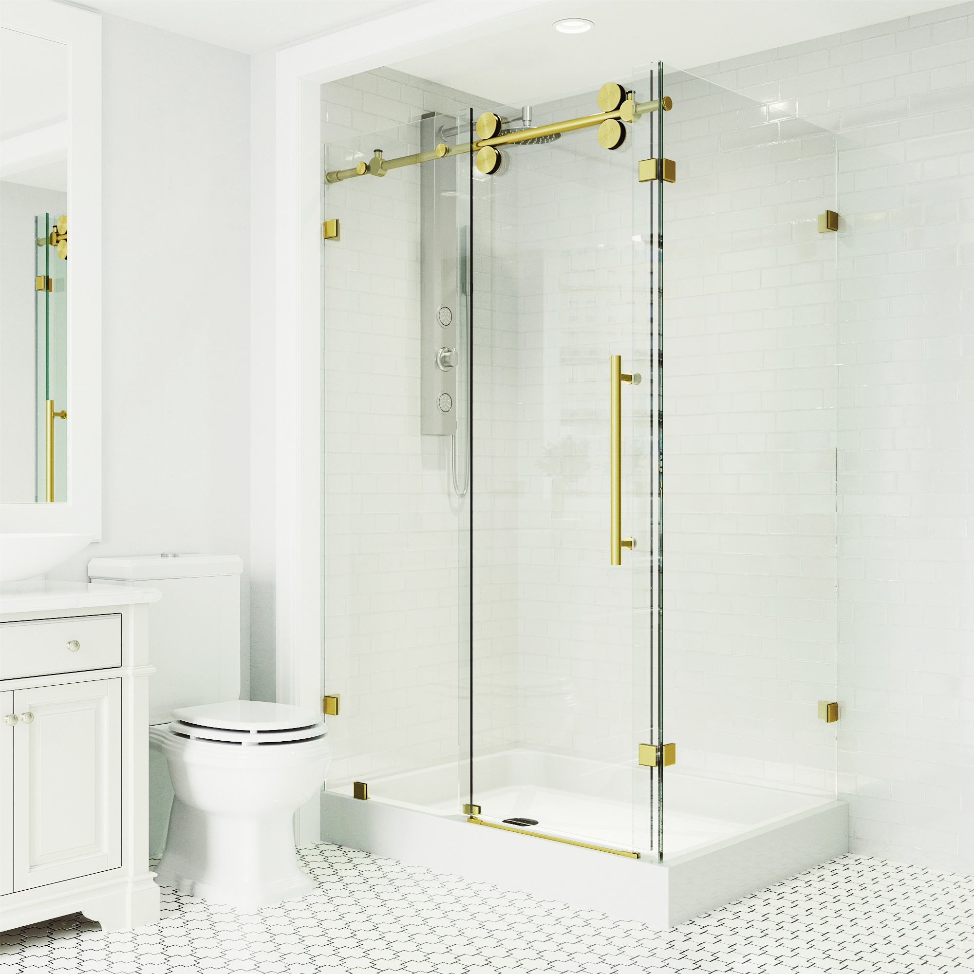 VIGO VG6051MGCL48WL Alcove-Shower-Kit - View #4