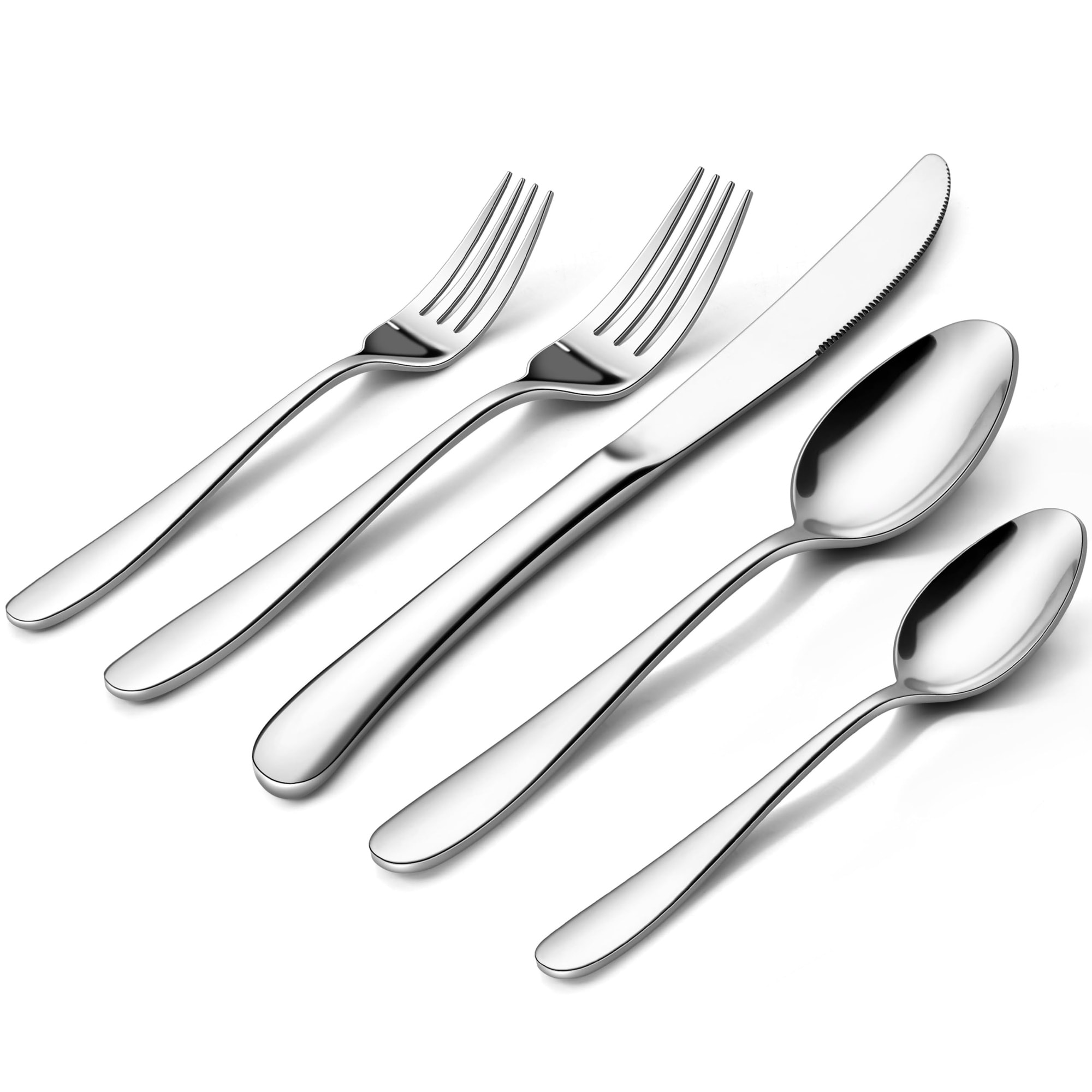Aoibox  40 Piece Heavy Duty Stainless Steel Flatware Set for 8 Full Service Cutlery for Special Events Dining