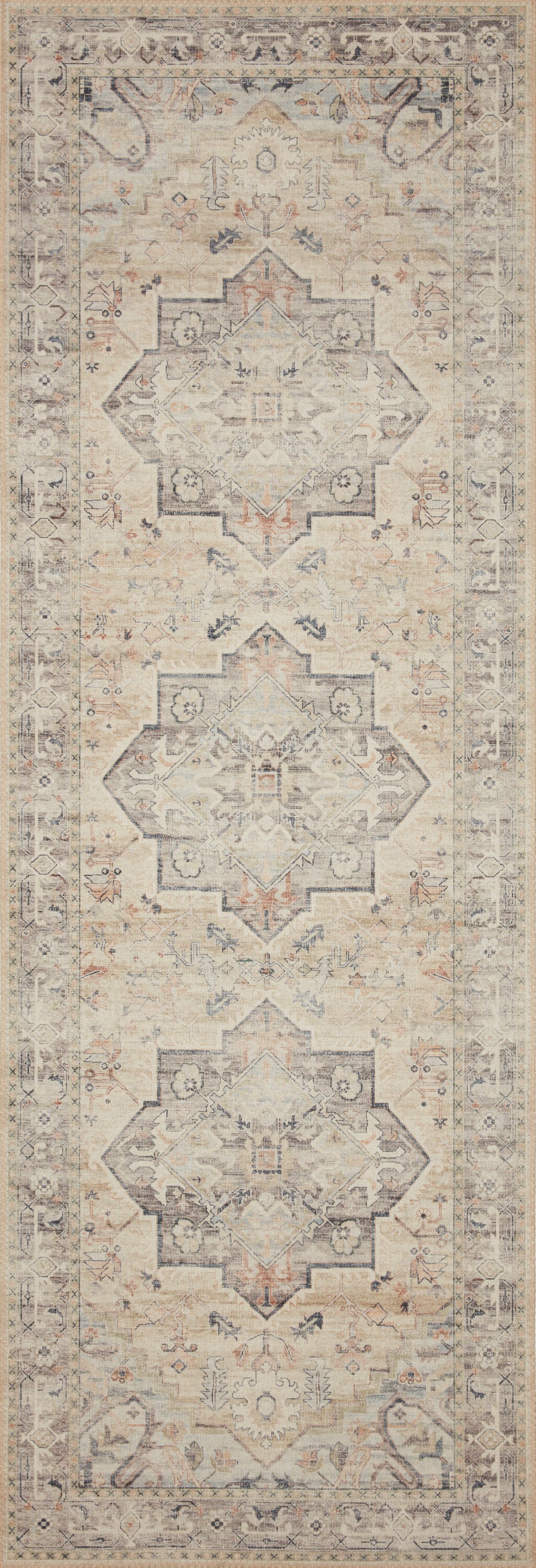 Ivory Synthetic 30" x 90" Flat Woven Reversible Rug