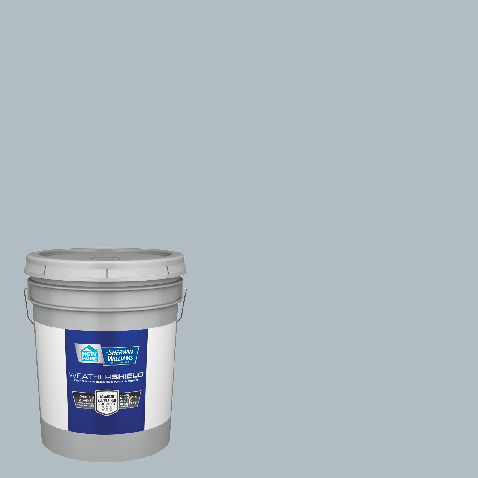 HGTV HOME by Sherwin-Williams 5001-1B-636327 Weathershield Semi-gloss Grey Brook 5001-1B Latex Exterior Paint + Primer ( 5-gallon )