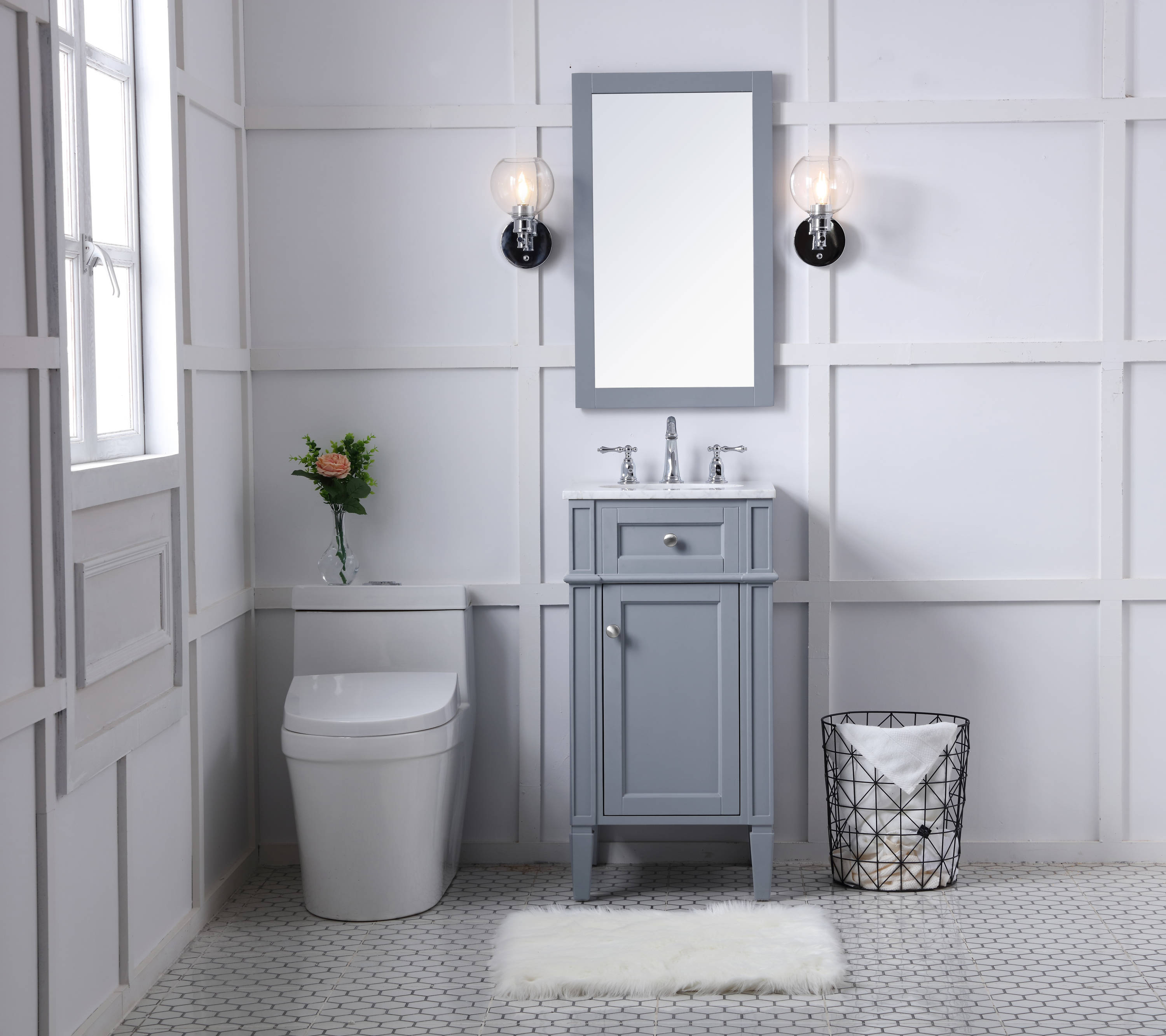 Elegant Decor HF37554GR Bath-Vanity-Combo - View #7