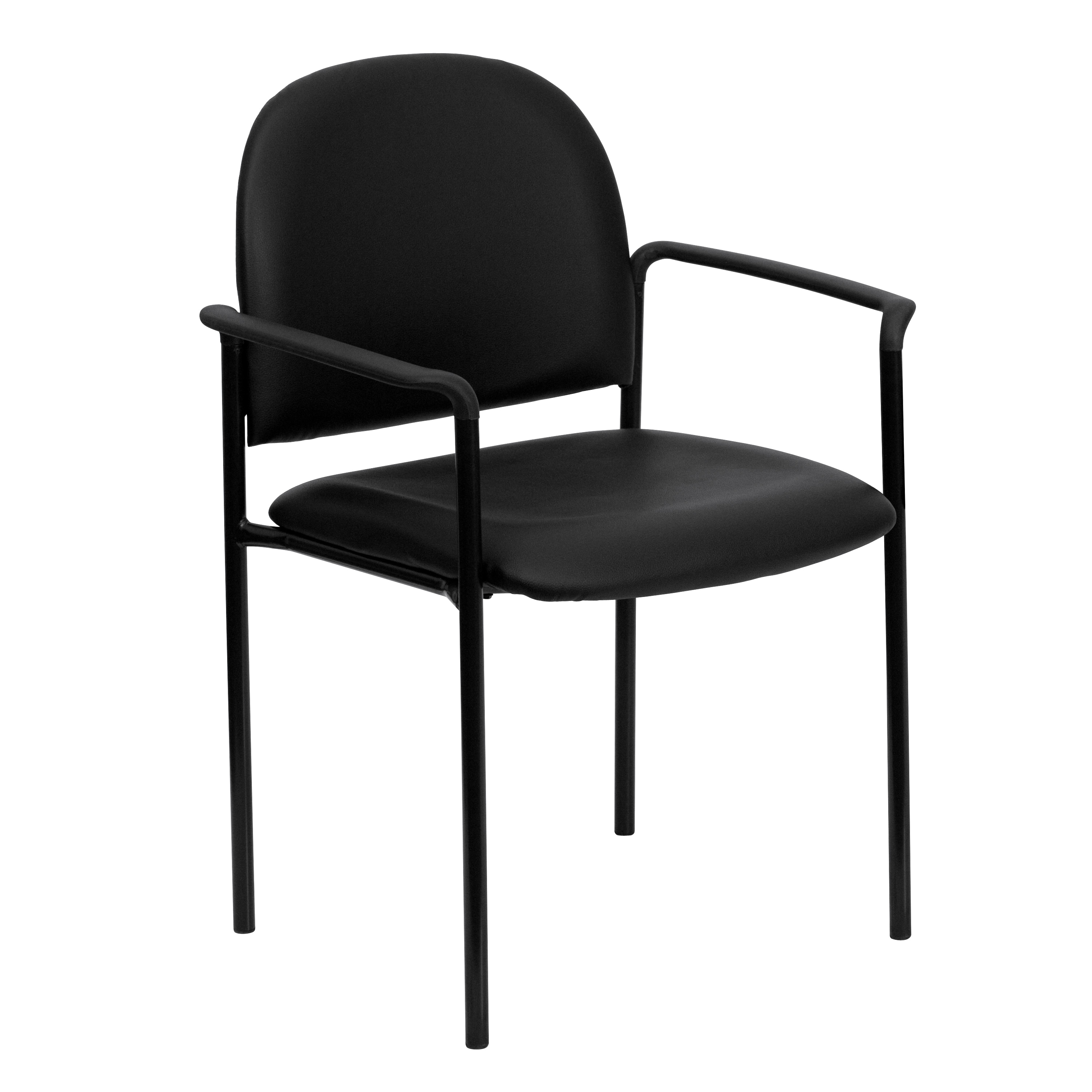 Flash Furniture 812581010206 Modern Black Vinyl Vinyl Accent Chair