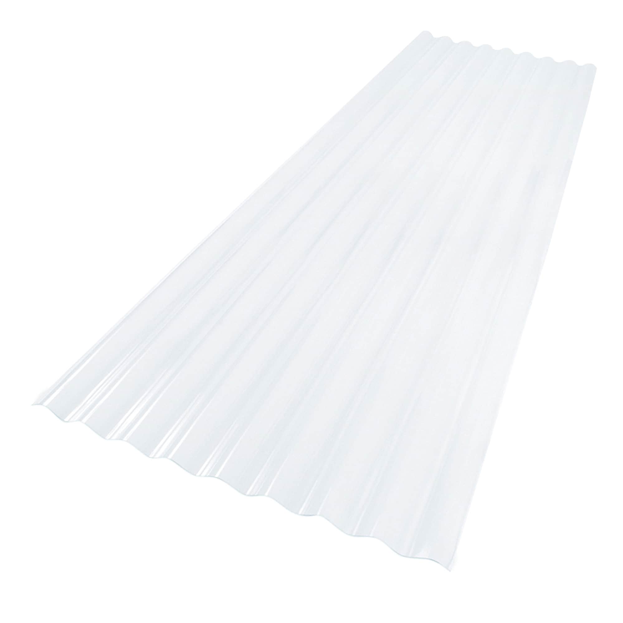 SUN 'N RAIN 173639 2.16-ft x 8-ft Corrugated Clear PVC plastic Roof Panel