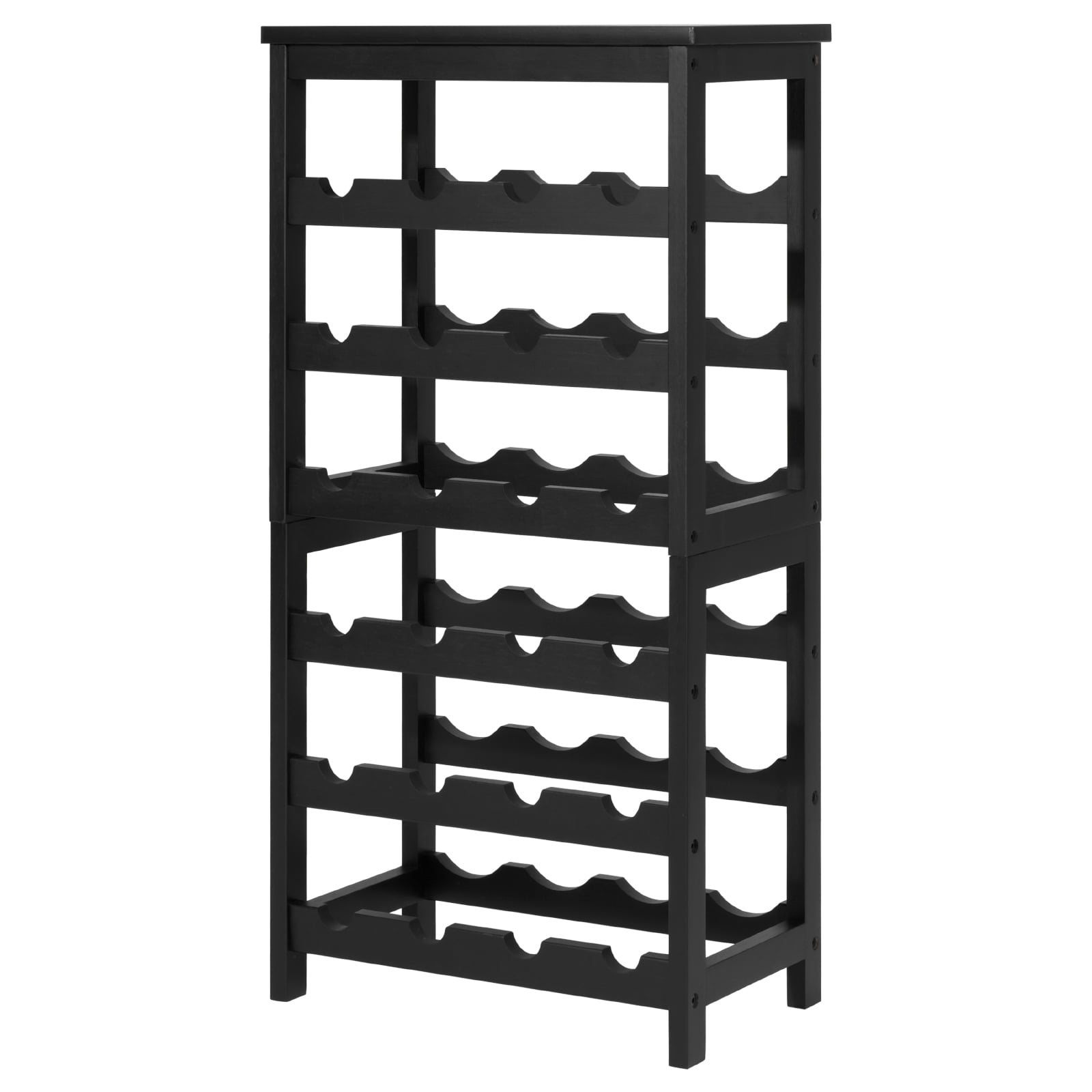 VEVOR - 24 Bottle Detachable Wine Rack 6-Tier Wine Bottle Holder Solid Bamboo Wood Freestanding F...