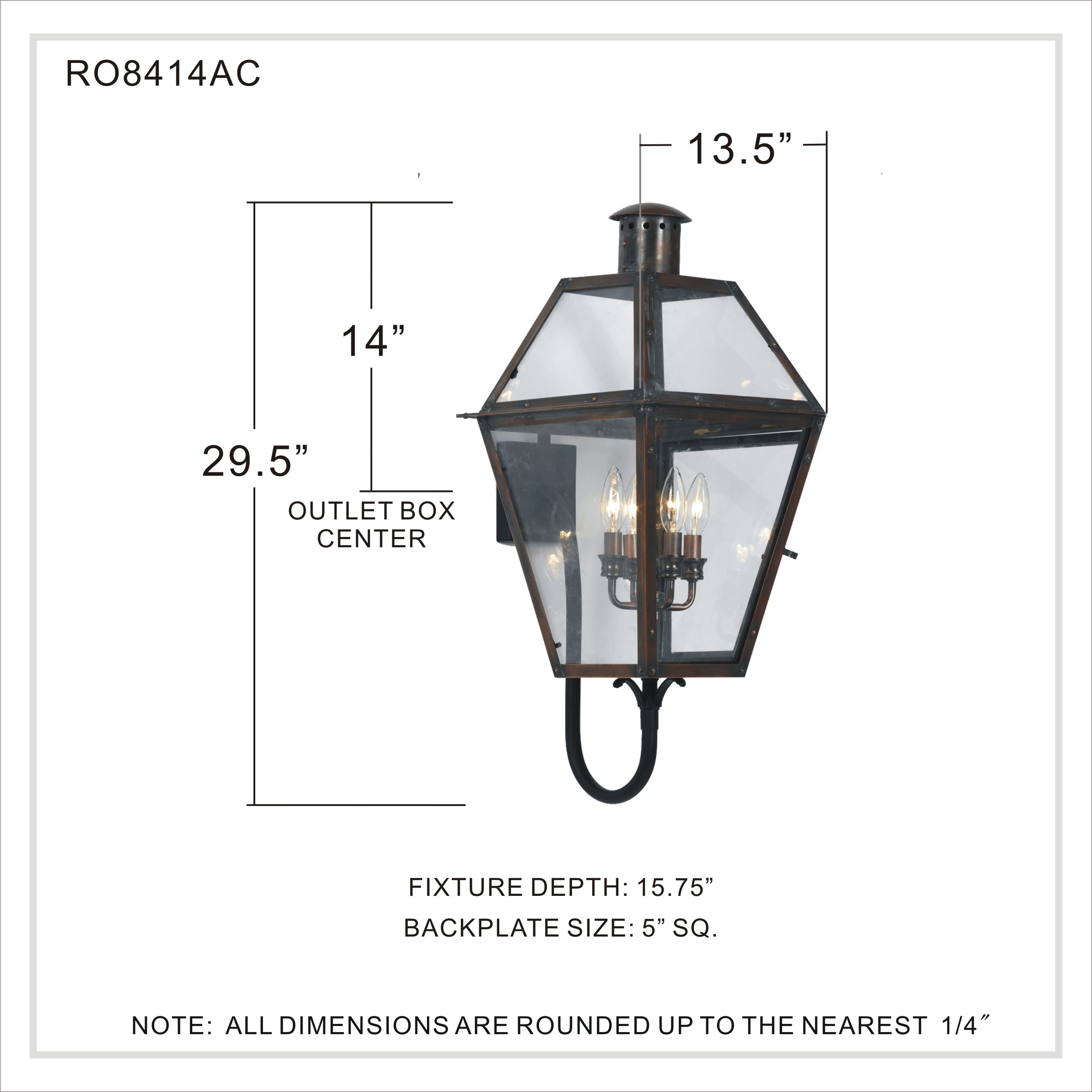 Orleans 23.5 Wall Mount Electric Lantern