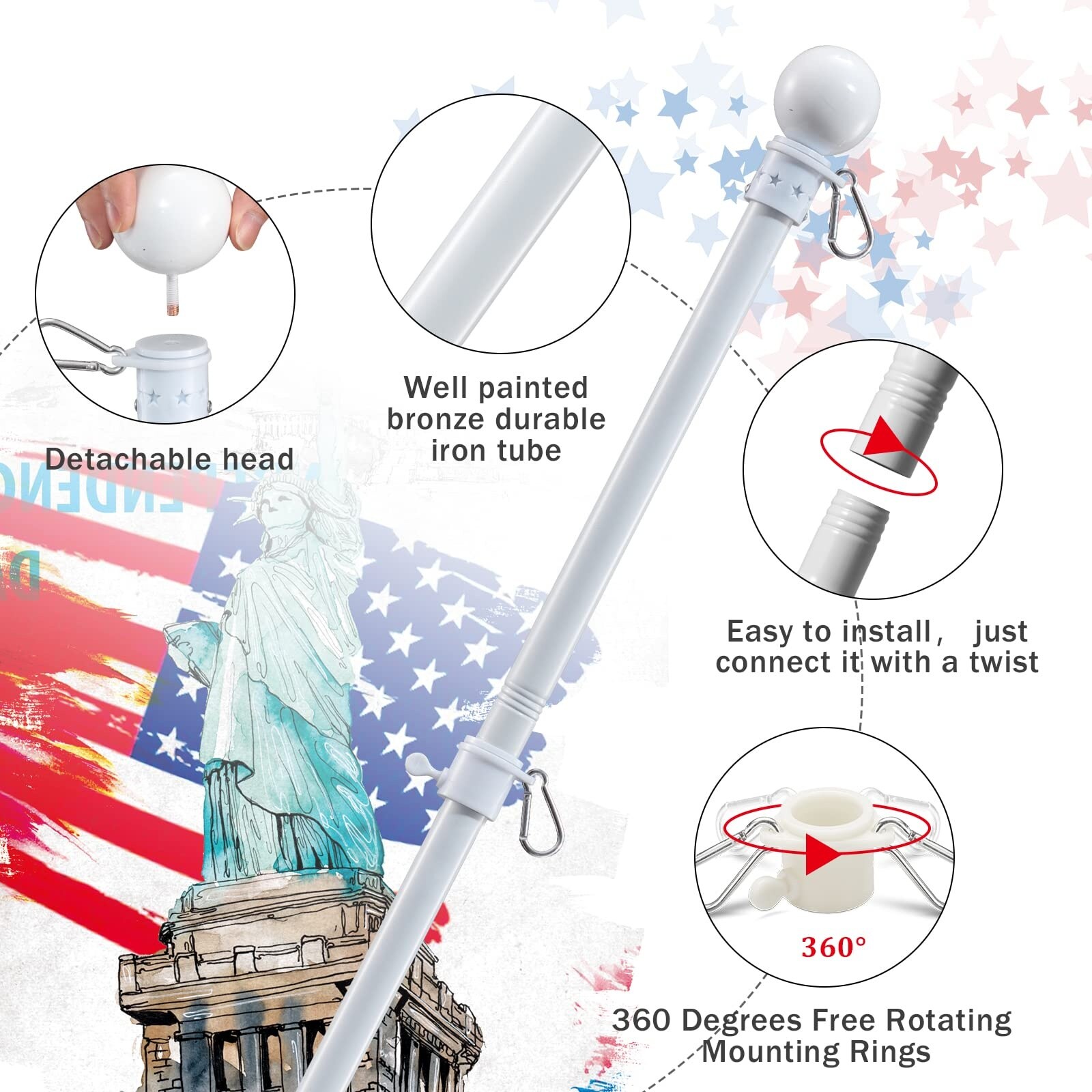 ITOPFOX LIT0520I041 Flag-Pole-Accessories - View #3