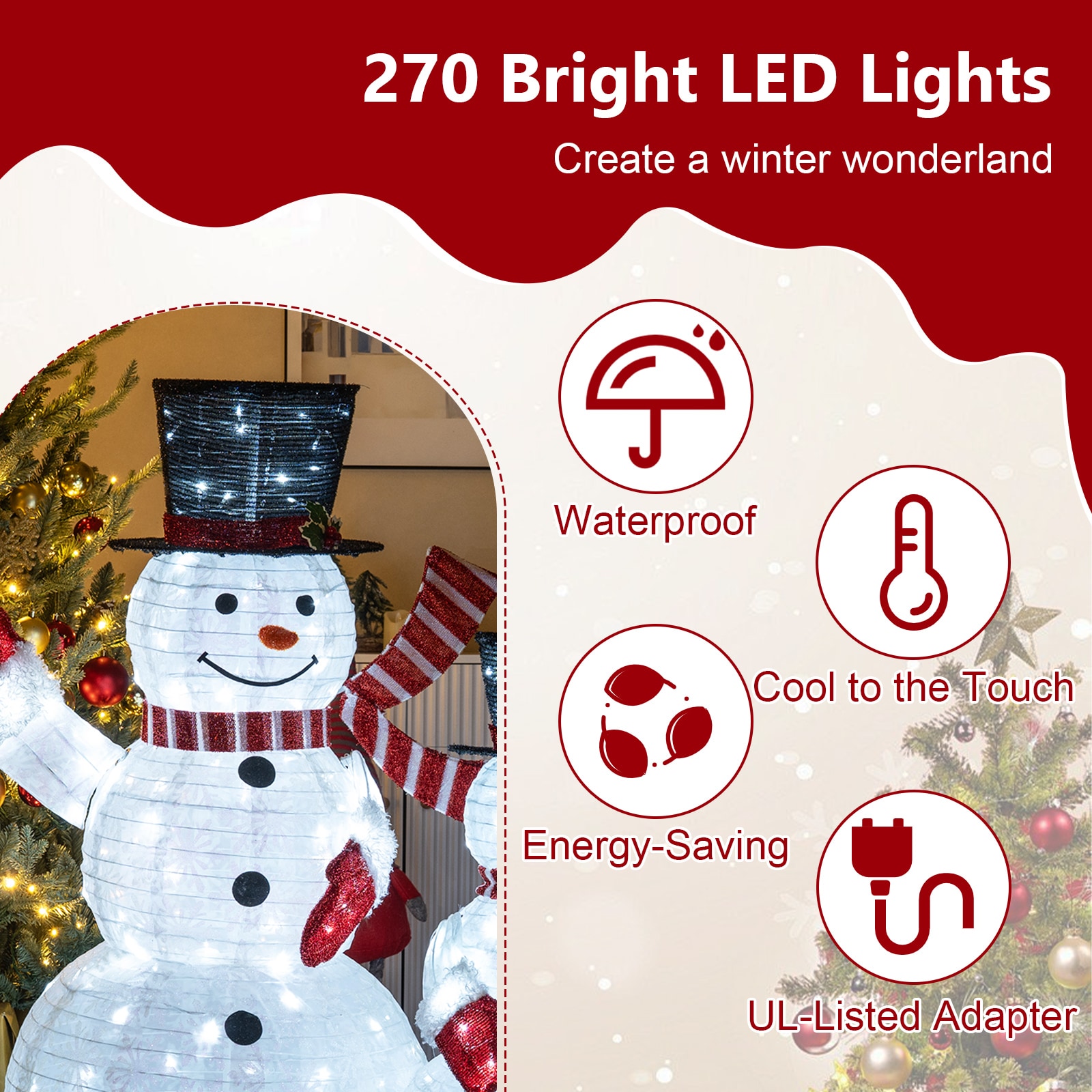 LIVIZA HYS25512US Table-Christmas-Decorations - View #4