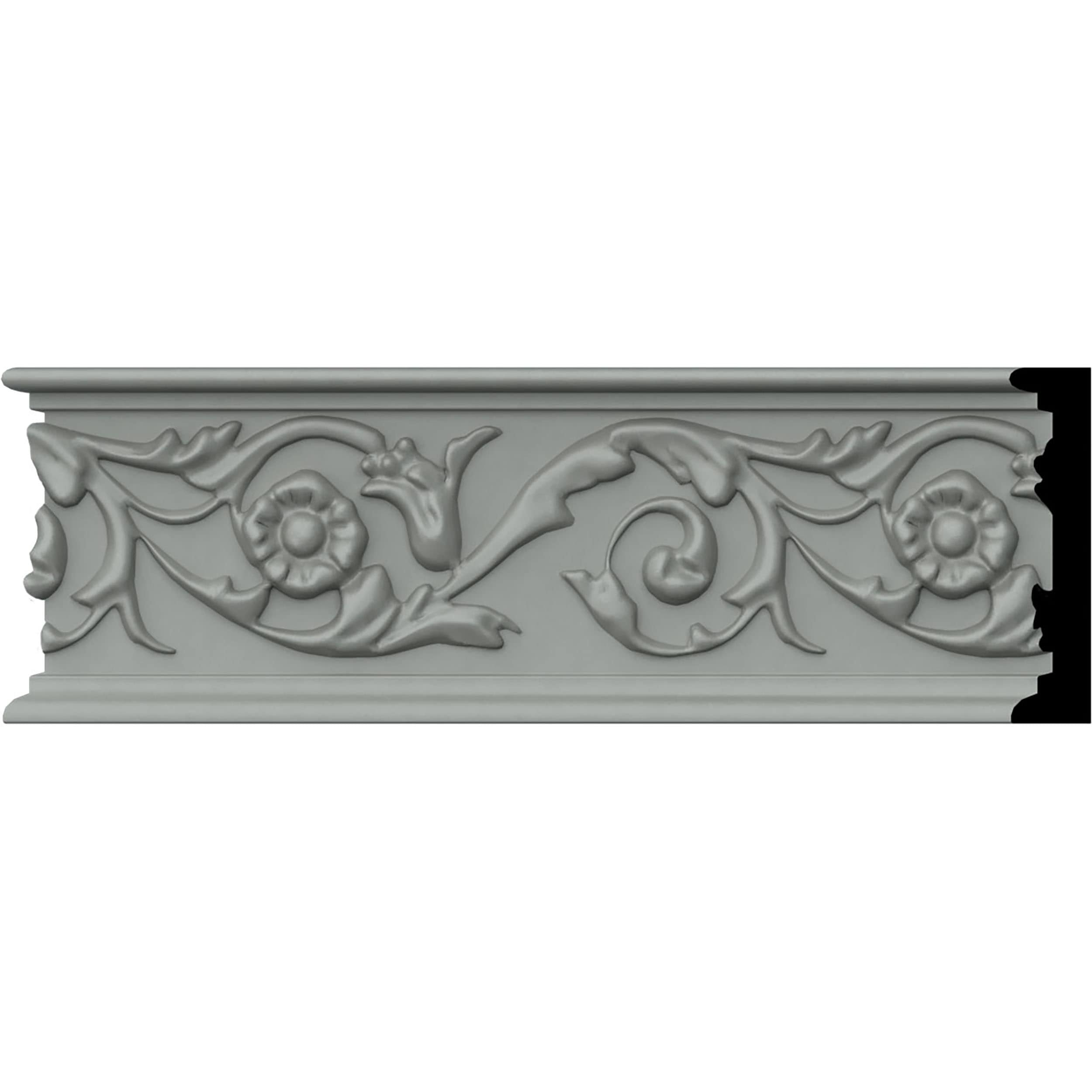 Delfina White Polyurethane Decorative Crown Chair Rail