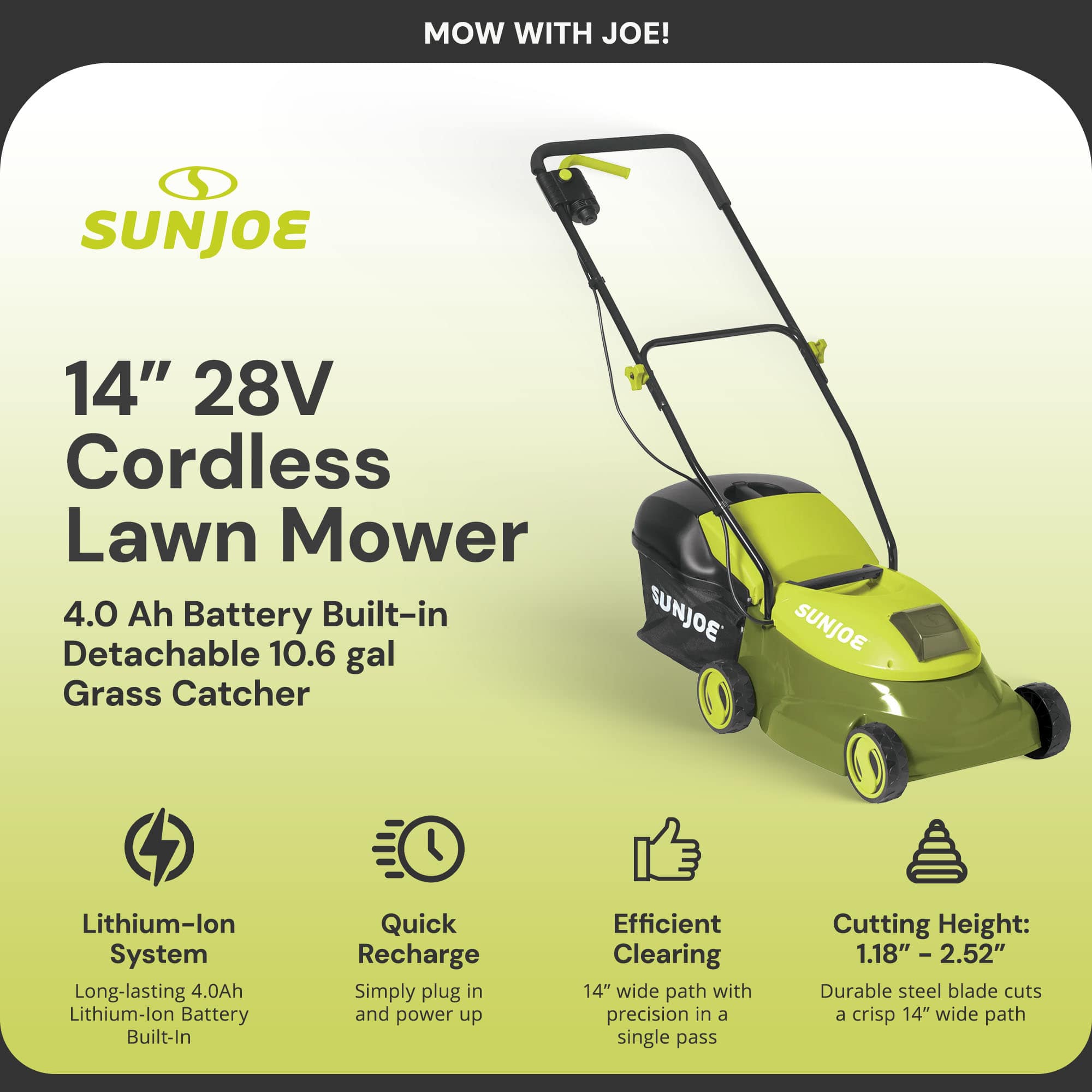 Sun Joe 411917 Cordless-Elec-Push-Mowers - View #8
