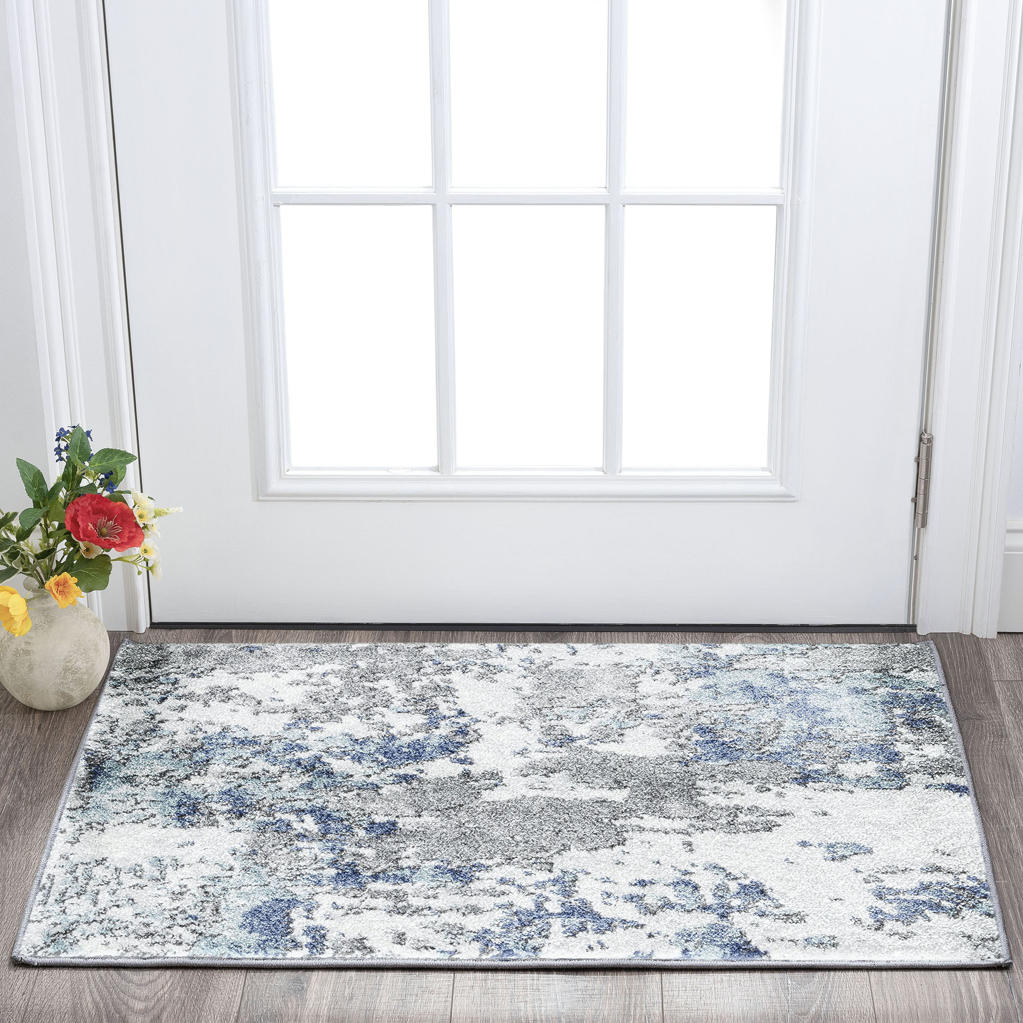 Tayse JZE1006 2X3 Jaize 2 x 3 (ft) Loomed Polypropylene Blue Rectangular Indoor Throw rug