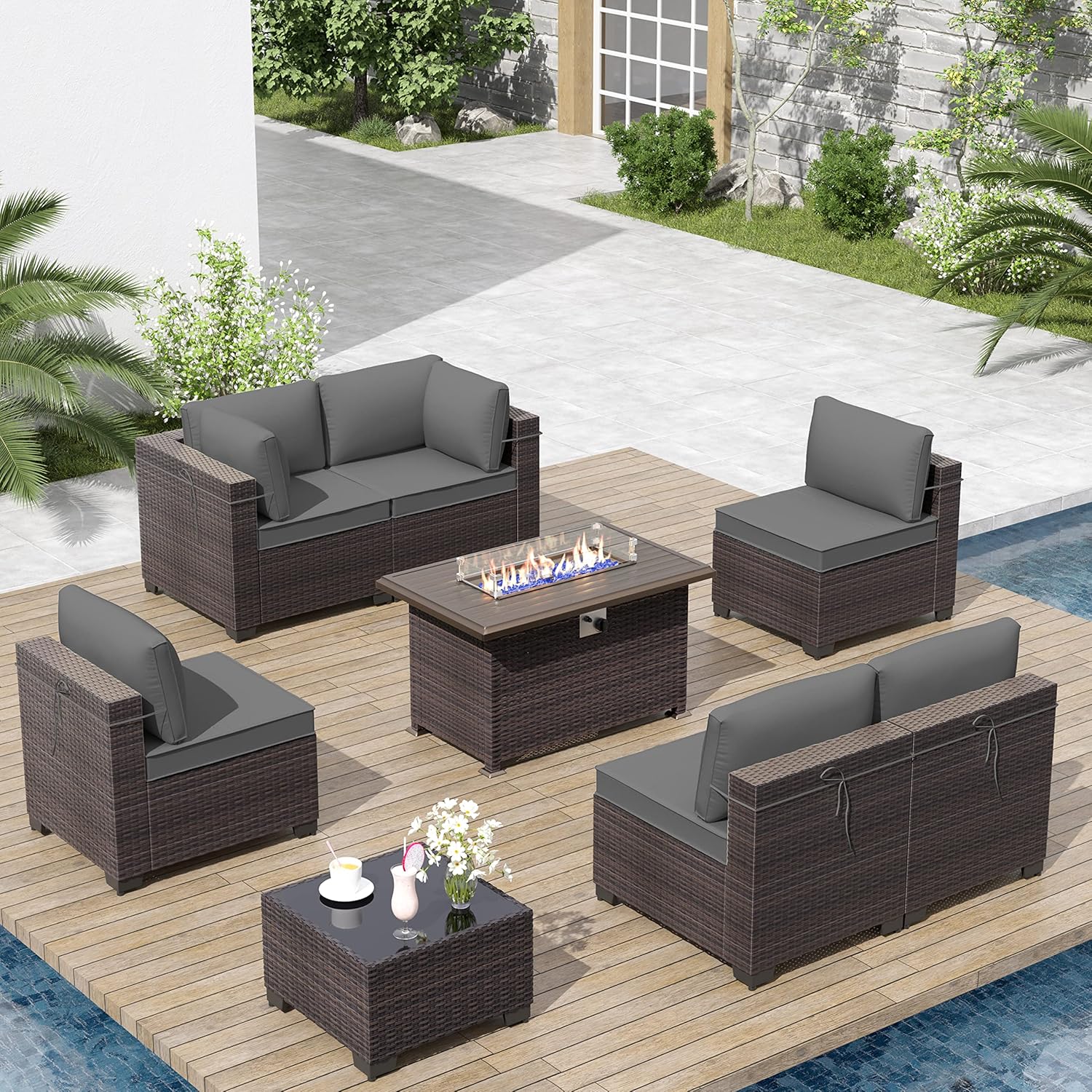 ALAULM LS-7+FP-GREY Patio-Conversation-Sets - View #9