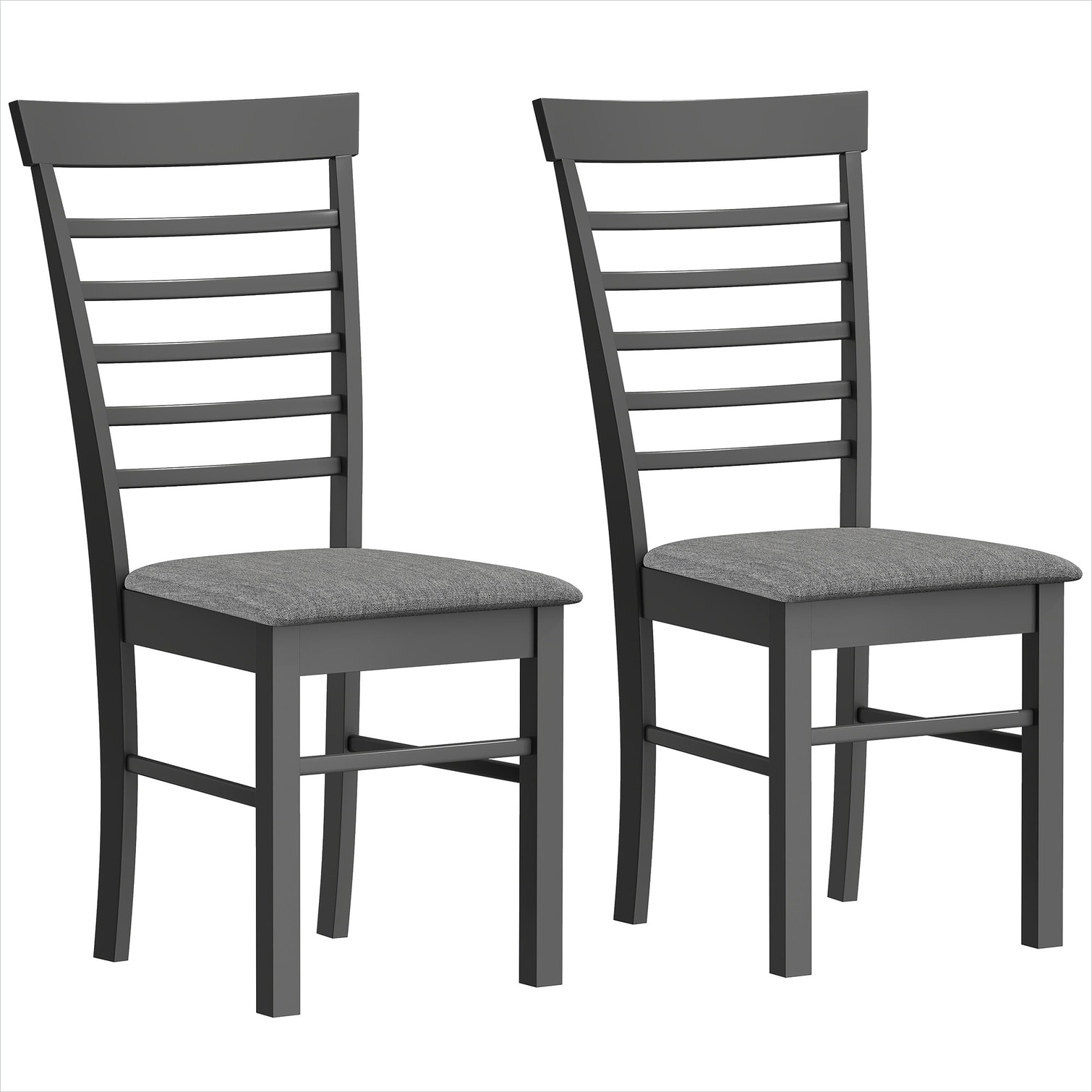 chillscreamni Dining Side Chairs Set of 2 Farmhouse Ladder Back Rubber ...