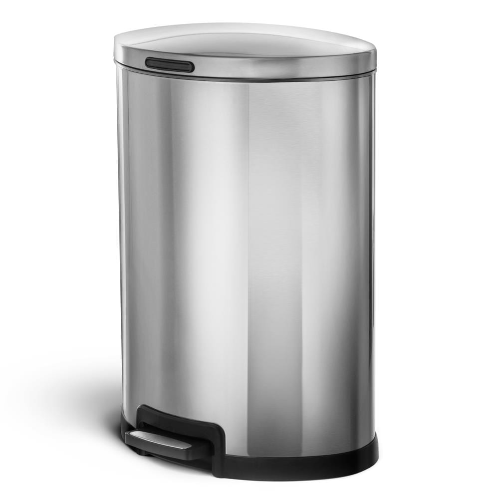 Home Zone Small Stainless Steel 5L Step Trash Can Lid Foot Pedal Removable Bin 