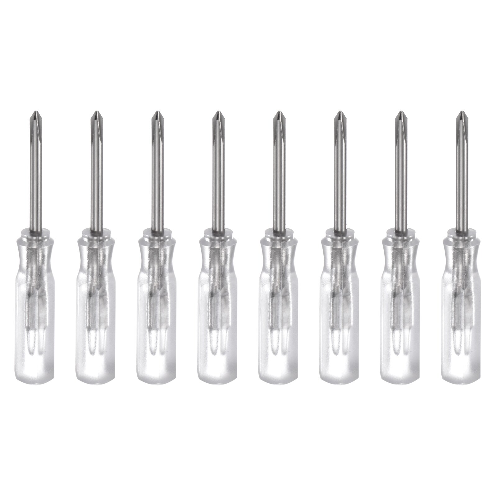 Harfington 8pcs PH0 Mini Phillips Screwdriver 2mm Magnetic Cross Head 45mm Length for Small Appliances Repairs Transparent #S26031000UX4210