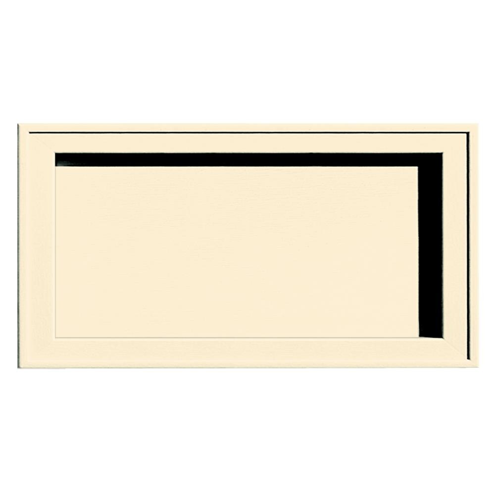 Builders Edge 130120002020 7.5-in x 14.25-in Heritage Cream Vinyl Universal Mounting Block