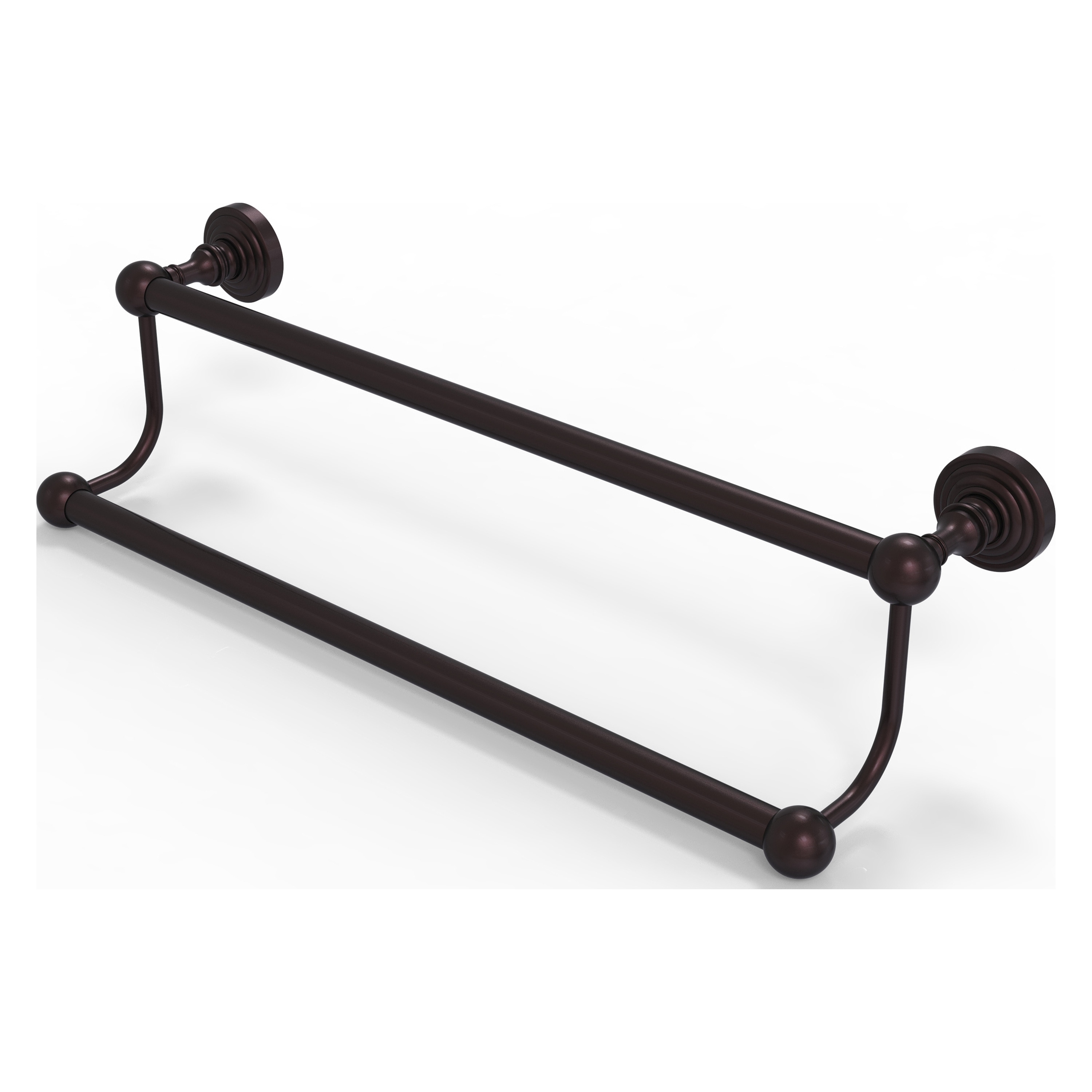 Allied Brass WP-72/30-ABZ Waverly Place 30-in double Antique Bronze Wall mount Double Towel Bar