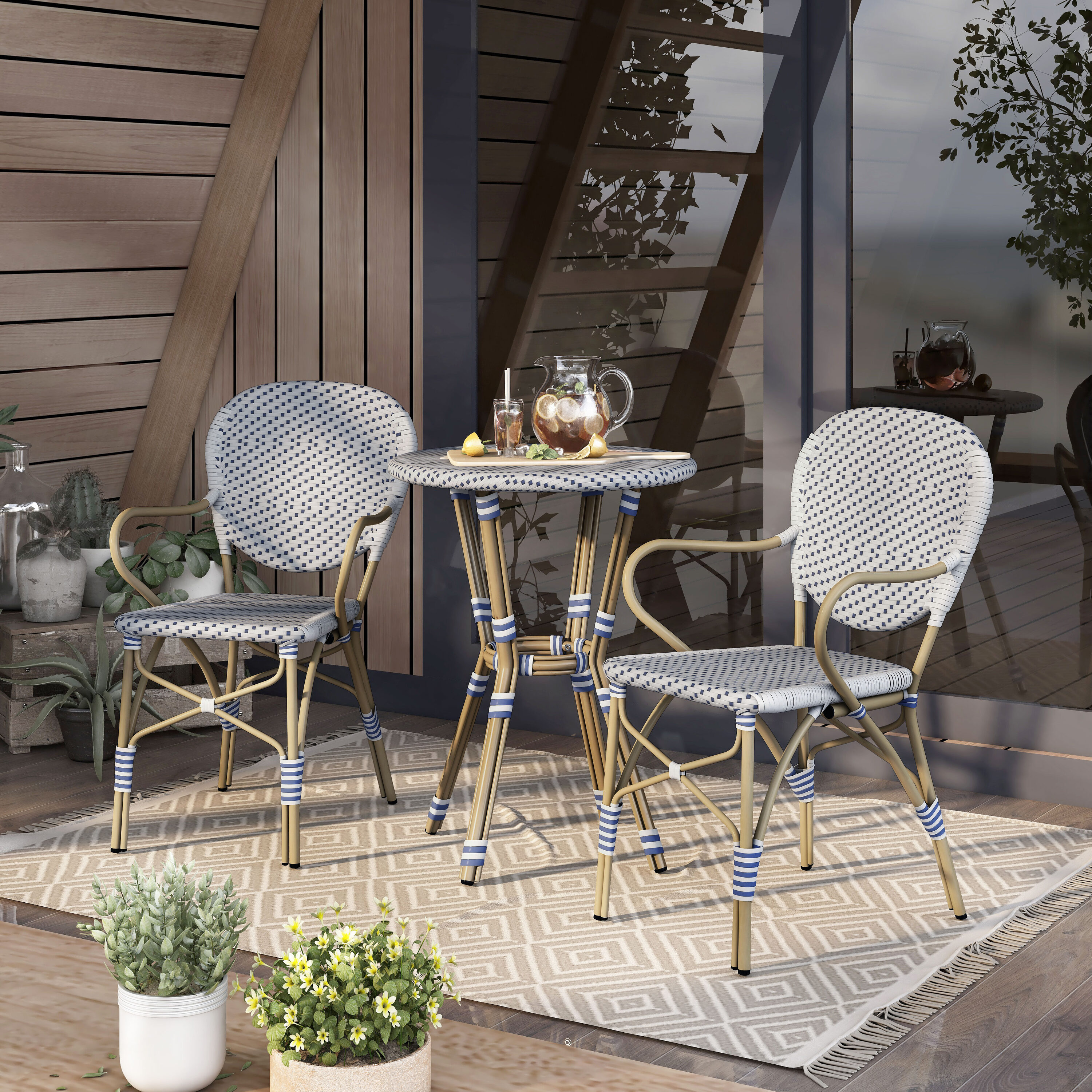 Furniture of America IDF-OT1849WH3PK Patio-Dining-Sets - View #7