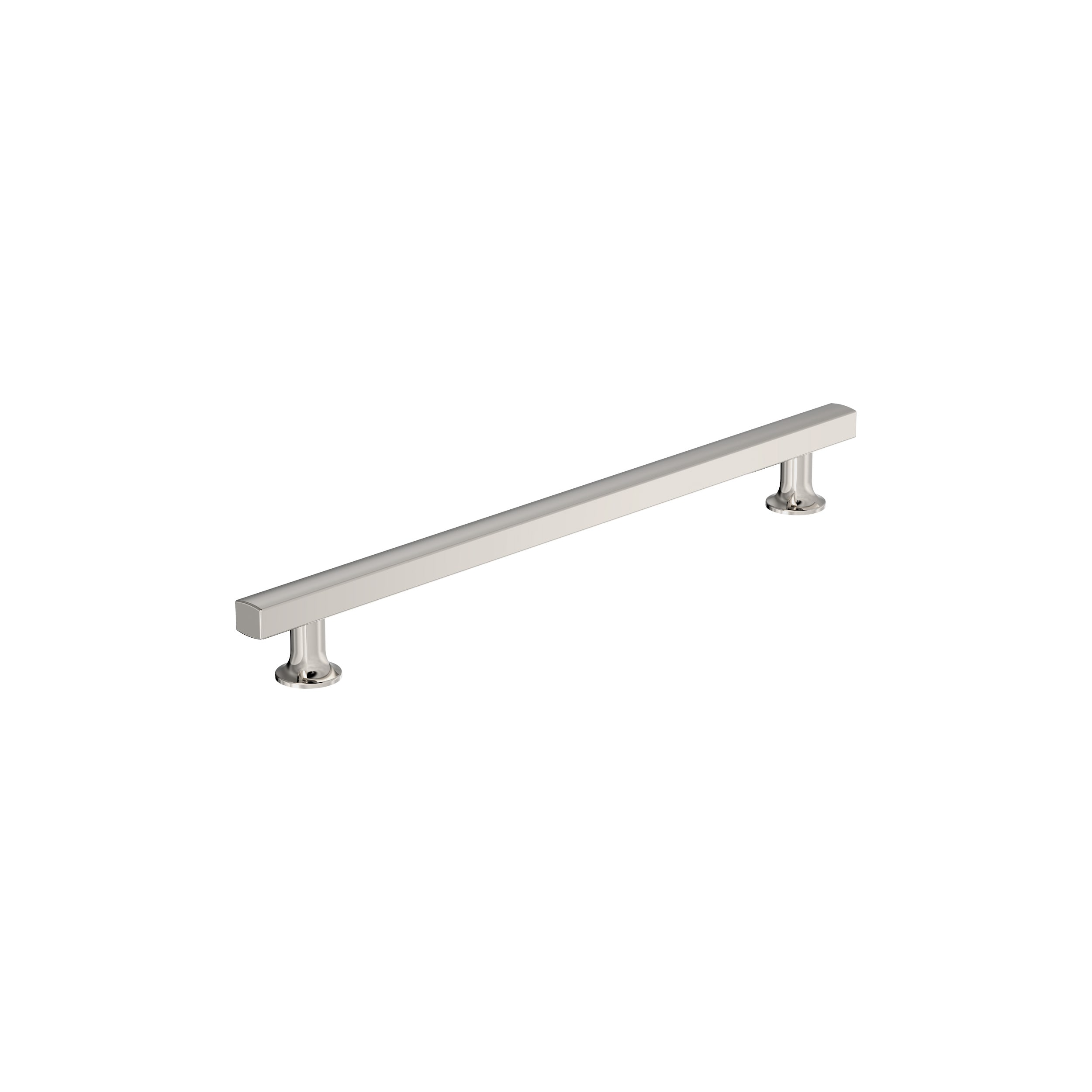 Amerock BP37109PN Everett 10-1/16-in , 256mm Center to Center Polished Nickel Rectangular Bar