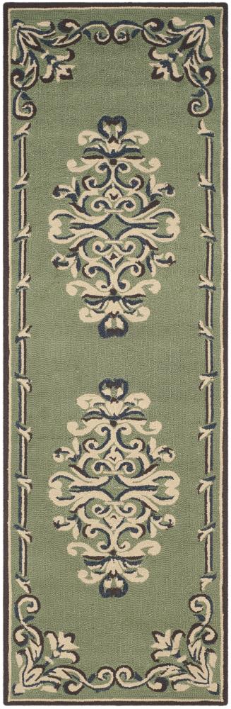 Safavieh EZC735C-210 Easy Care Thames 2 x 10 (ft) Loomed Polypropylene Sage/Multi Rectangular Indoor Floral/Botanical Farmhouse/Cottage Runner rug