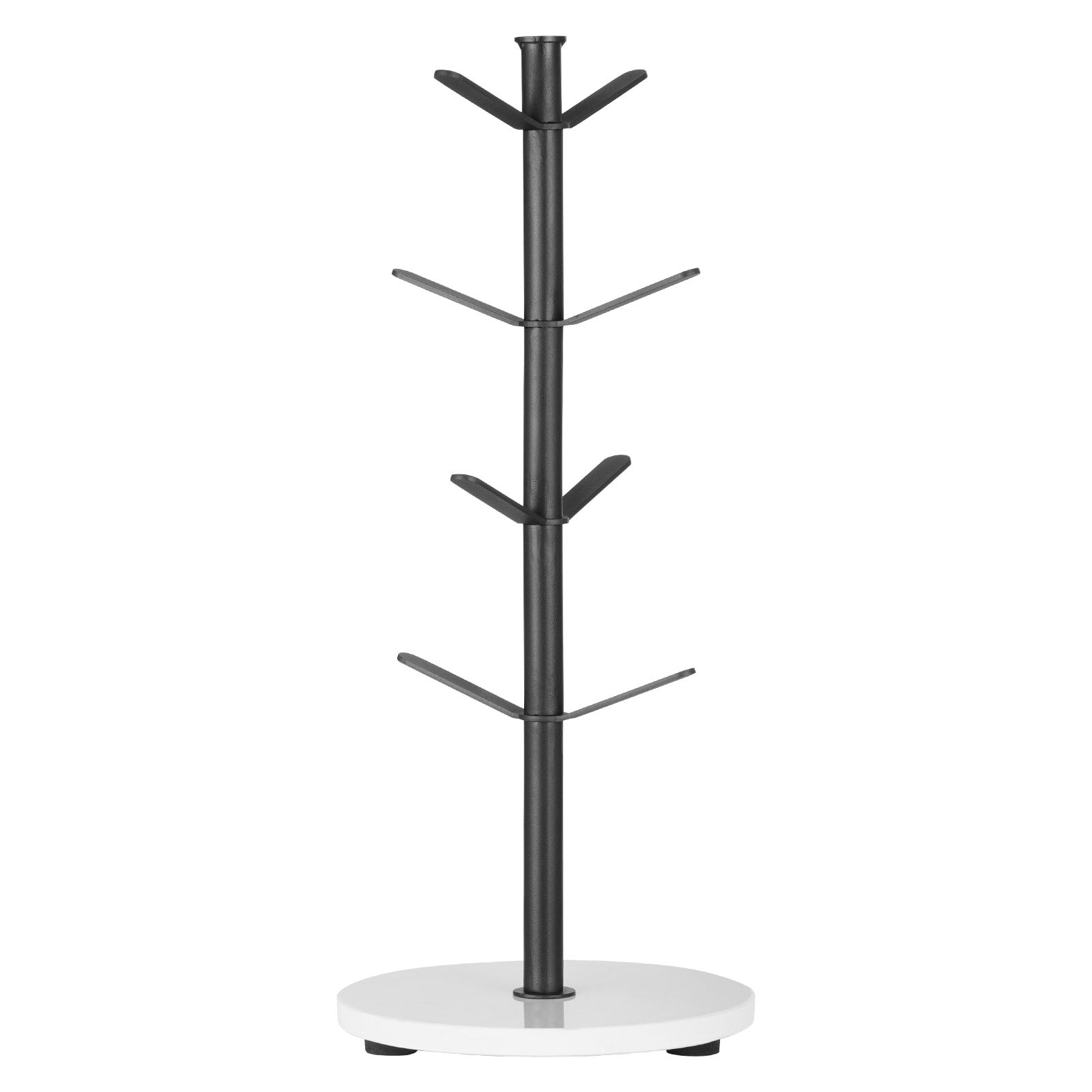 VEVOR SCLSMKBGJZLD06578V0 Mug Holder Tree with Marble Base 8 Hooks Coffee Cup Holder for Counter Carbon Steel Mug Tree Cup Rack Stand Upgraded Coffee Cup Tree for Coffee Bar Kitchen Home Organizer (Matte Black)