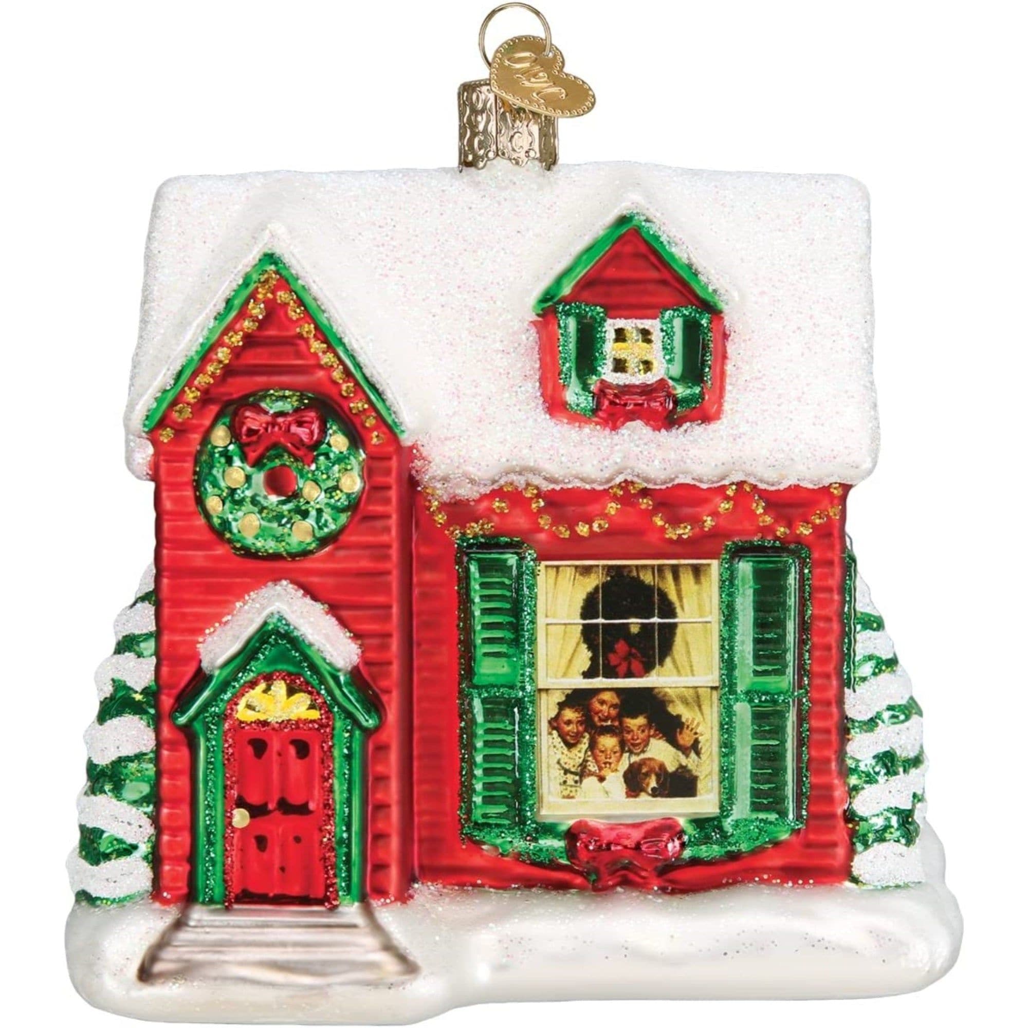 Old World Christmas 729343201355 Blown Glass Ornament for Christmas Tree - Norman Rockwell You're Home