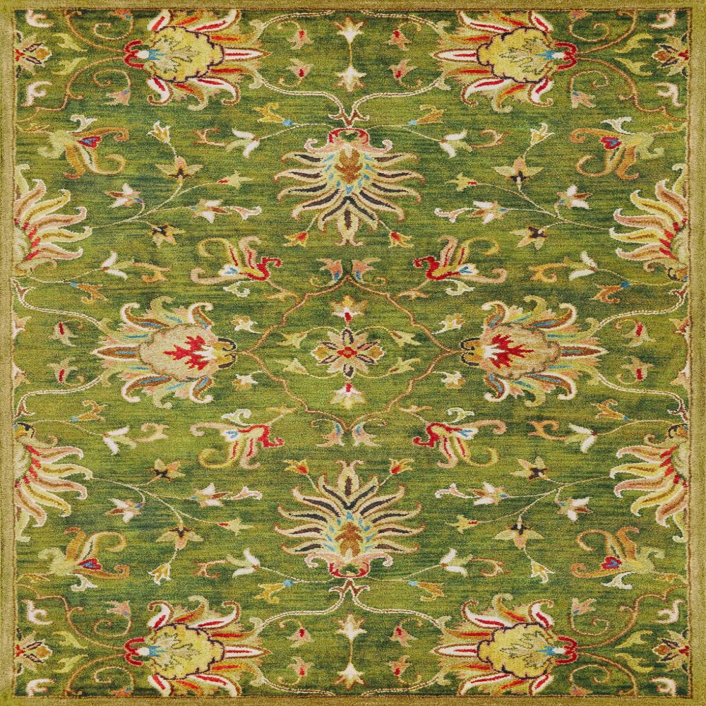 HomeRoots 352322 Bernadette 3 X 5 (ft) Wool Green Indoor Solid Area Rug