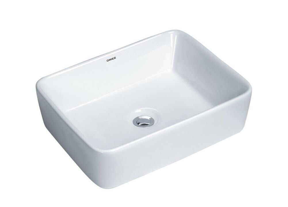 Casainc White Porcelain Drop In Rectangular Trough Bathroom Sink 19 In X 15 In In The Bathroom Sinks Department At Lowes Com