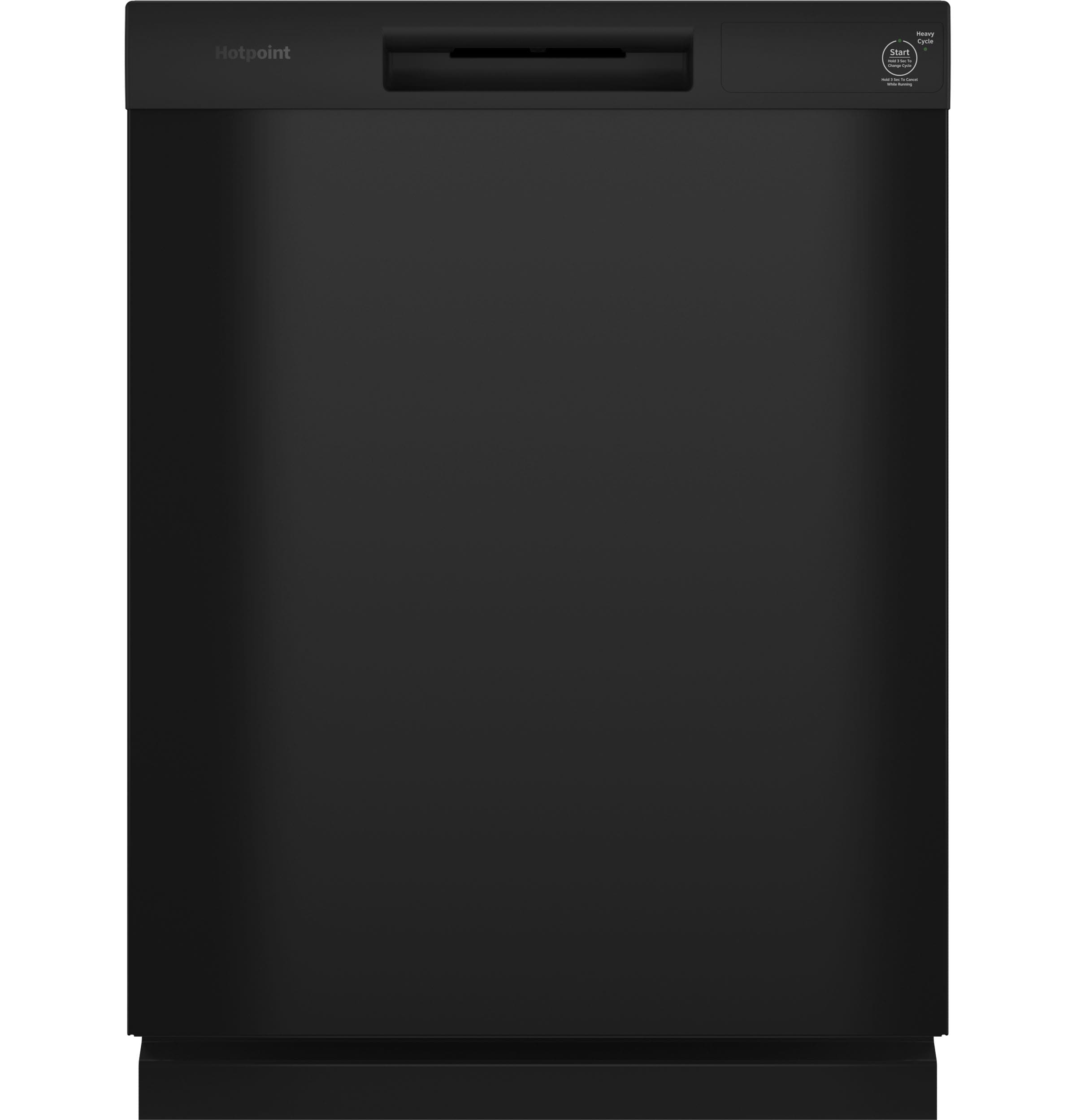 Hotpoint Front Control 24-in Built-In Dishwasher (Black), 60-dBA in the  Built-In Dishwashers department at