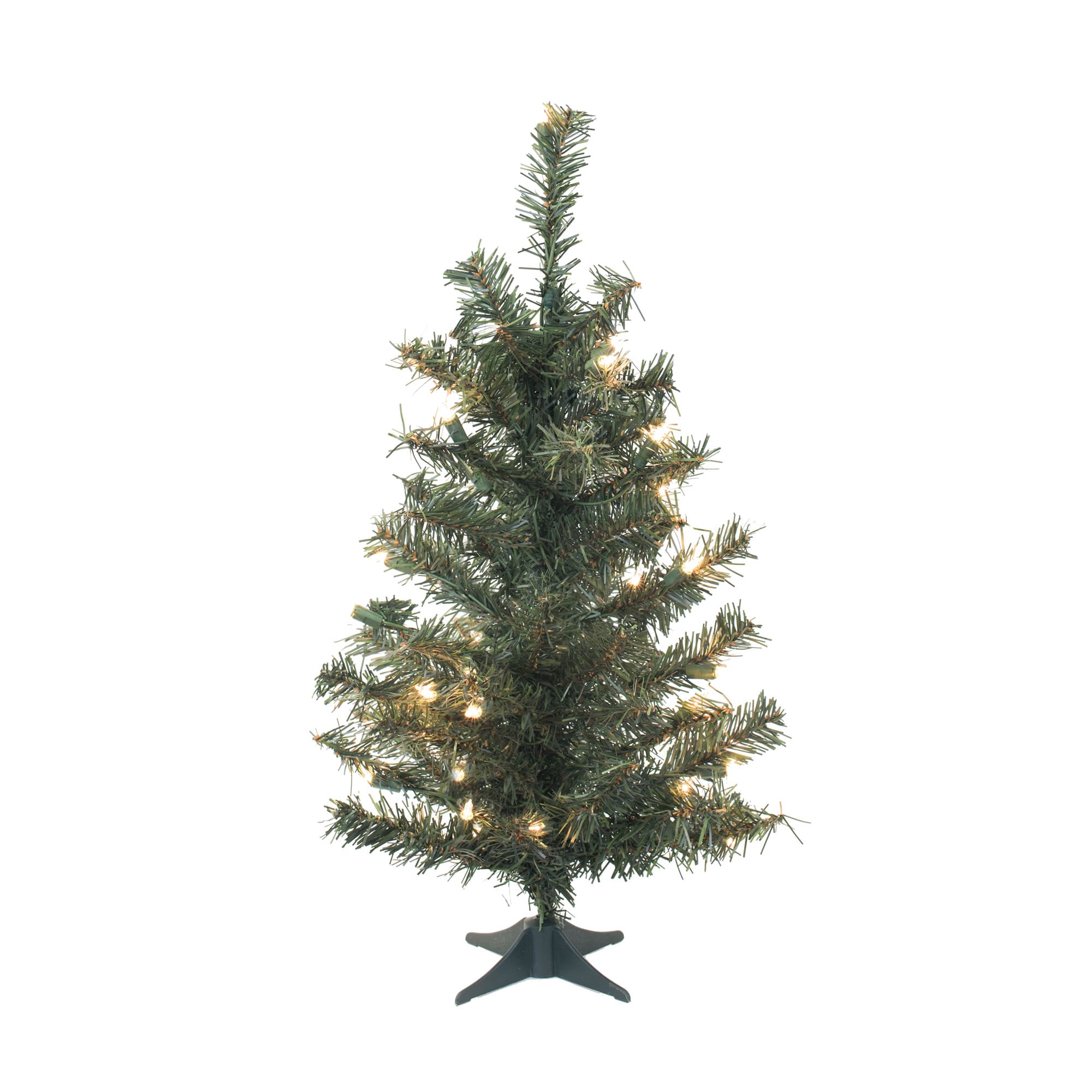 Vickerman C812876LED 2.5-ft Pine Pre-lit Artificial Christmas Tree with White LED Lights
