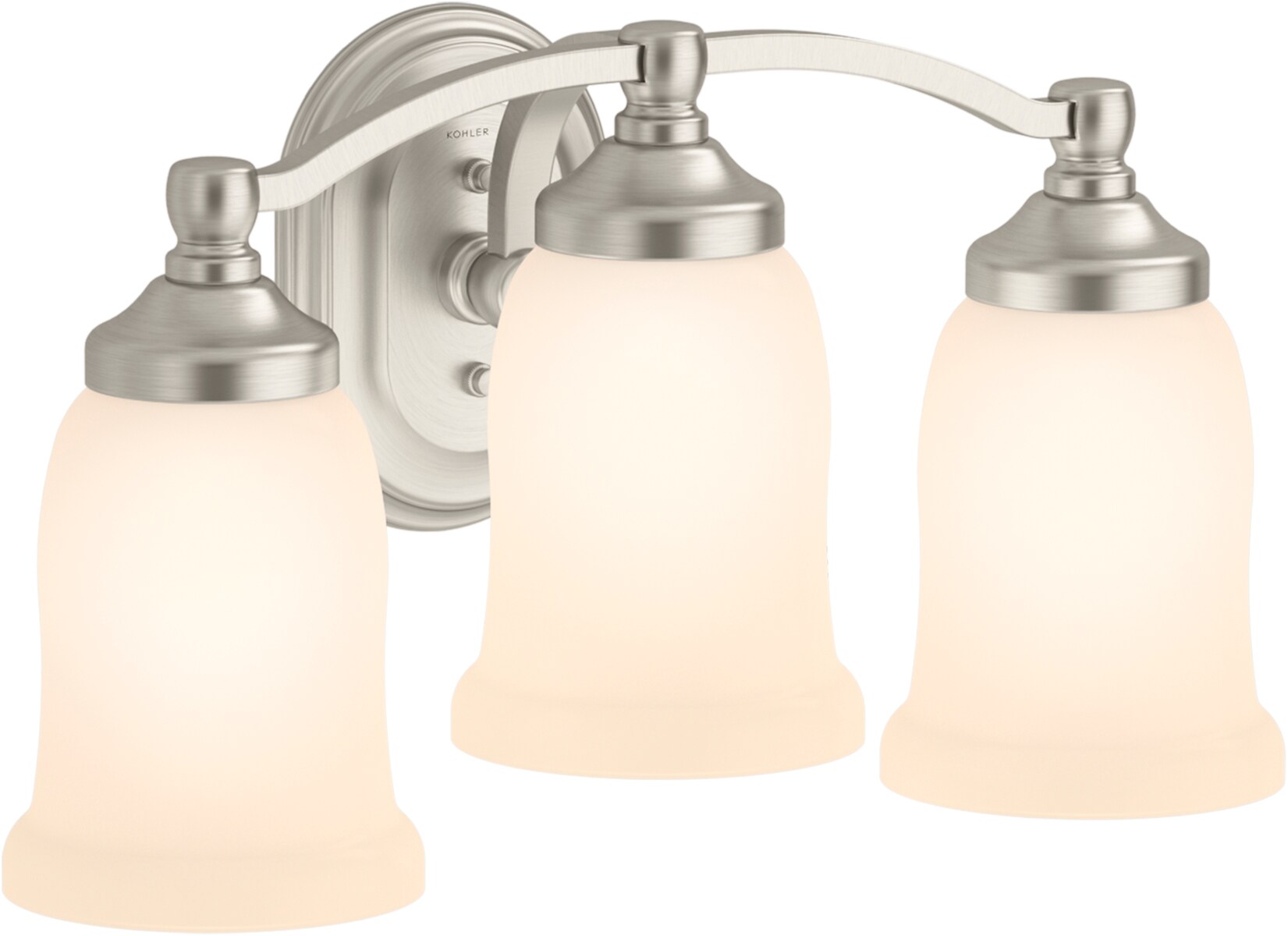 KOHLER 11423-BNL Bancroft 15.75-in W 3 -Light Brushed Nickel Wall Sconce