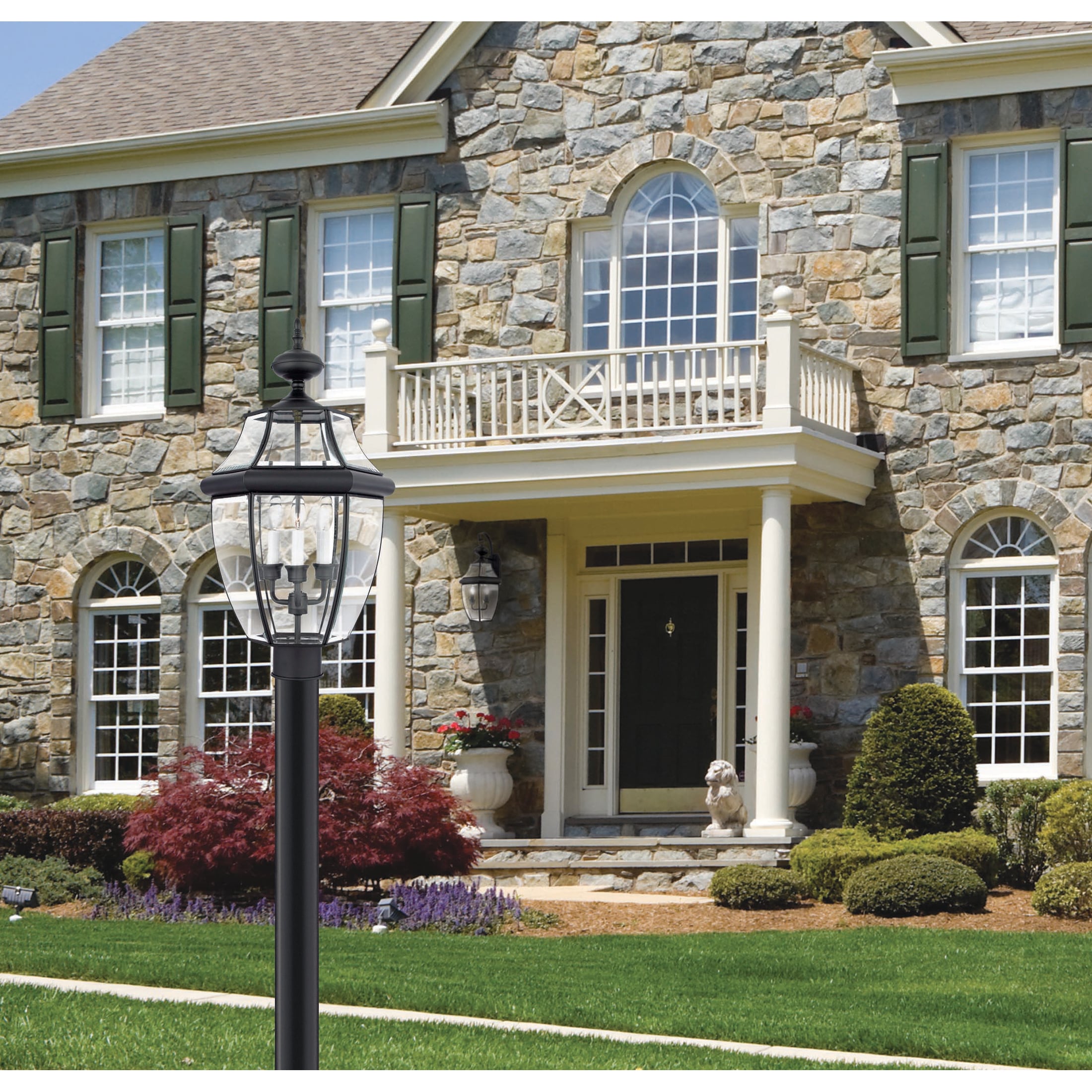 Quoizel NY8317K Newbury 2 -Light 20.0-in H Black Hardwired Outdoor Wall Light