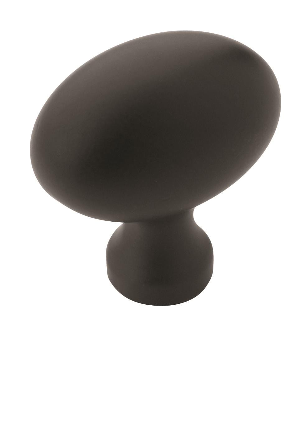 Photo 1 of Amerock Vaile 1-3/8-in Matte Black Oval Contemporary Cabinet Knob (10-Pack)